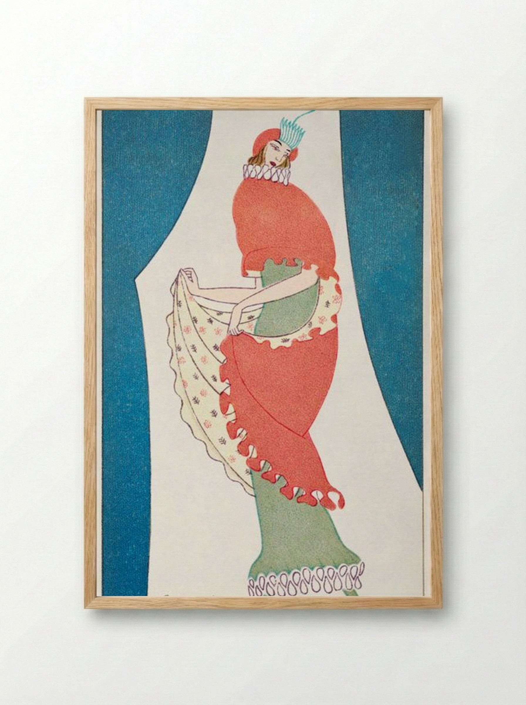 Woman in a Tubular Dress - Otto Friedrich Carl Lendecke - Framed Print Wood