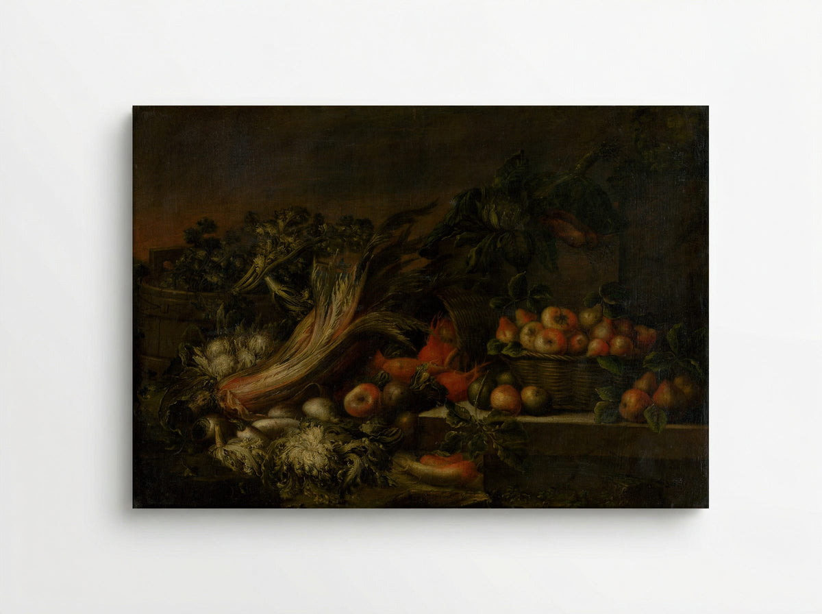 Still Life with Vegetables and Fruit - Fine Art Print - Canvas
