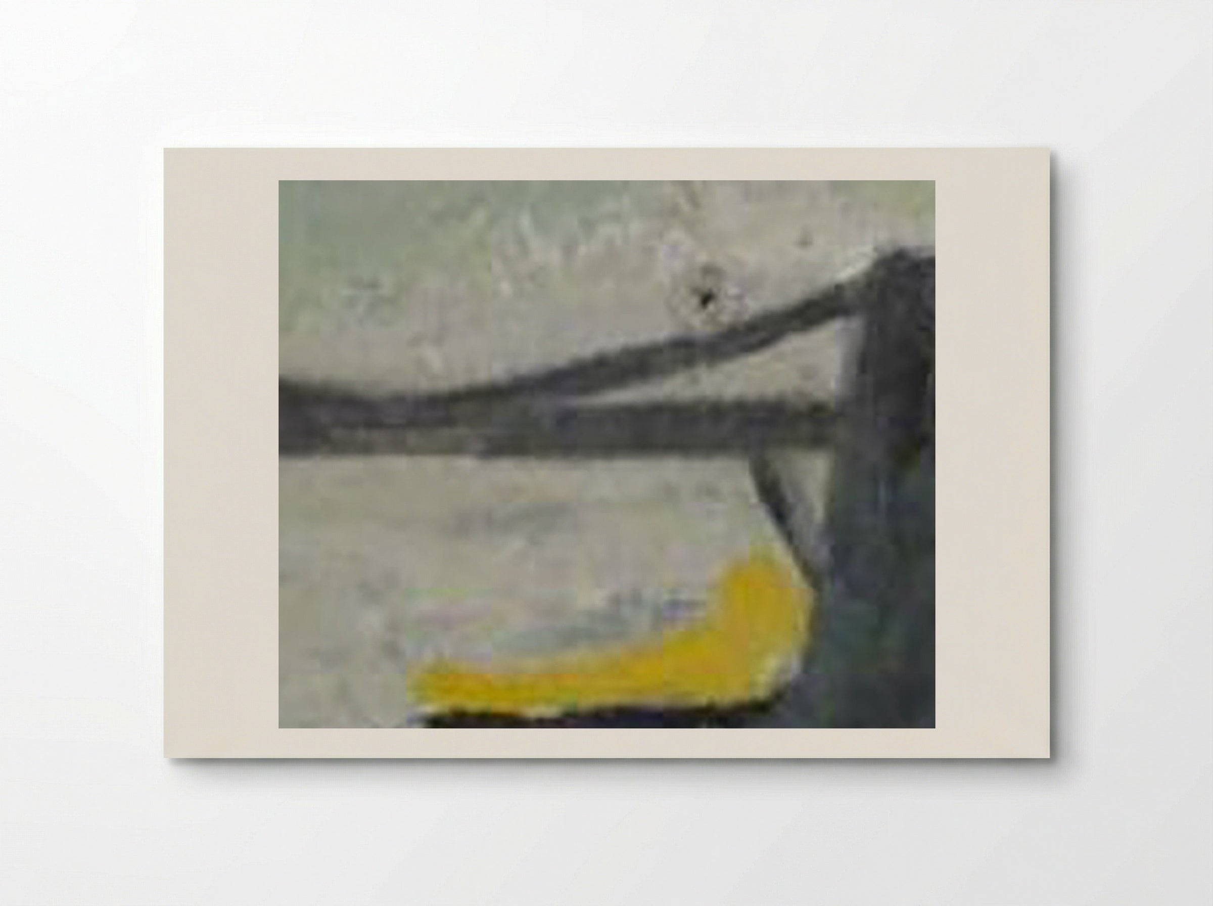 Ravine with Estuary (Bristol Channel and Suspension Bridge) - Alfred Wallis - Poster
