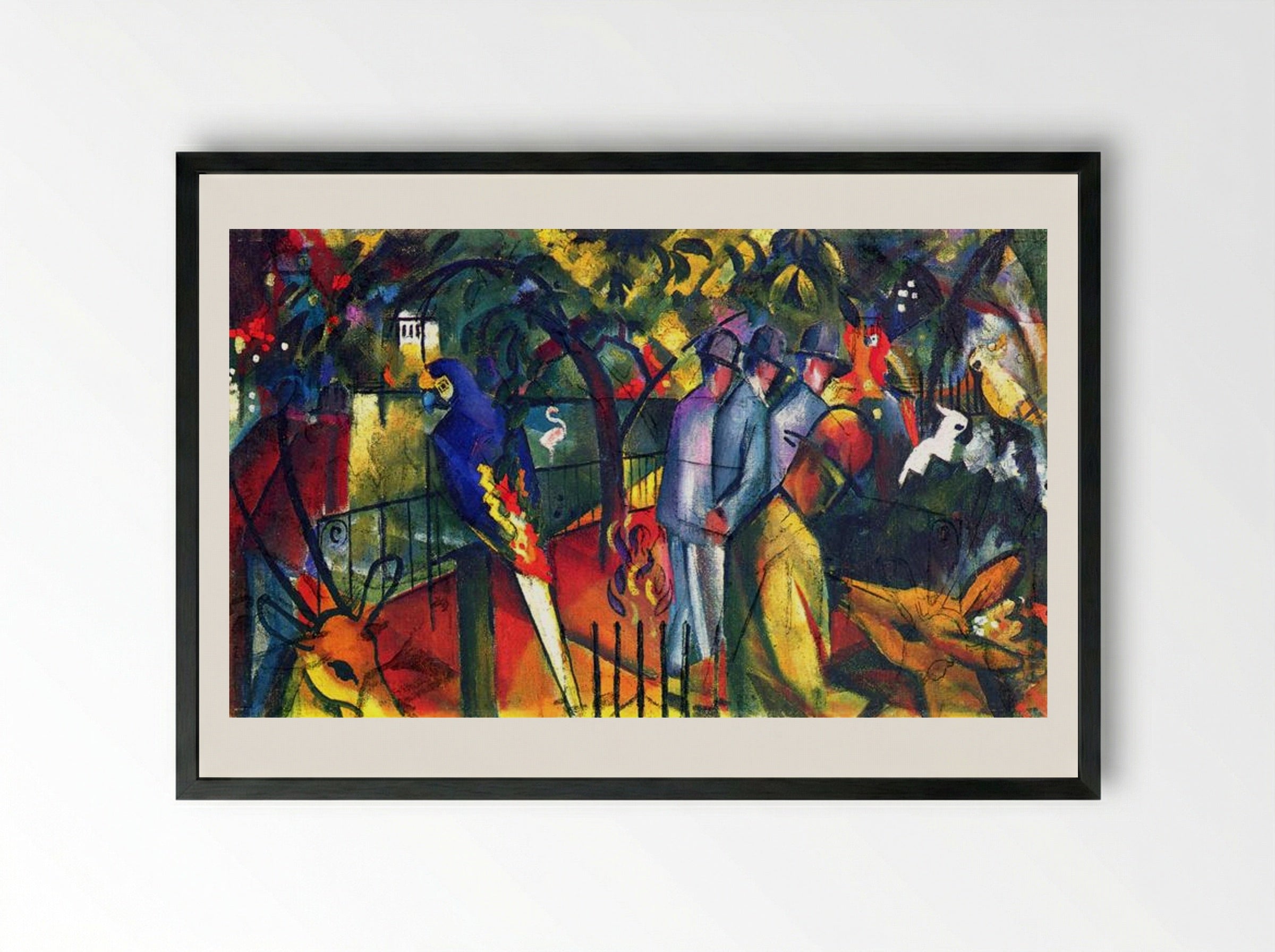 Zoological Garden I - August Macke - Framed Print Black