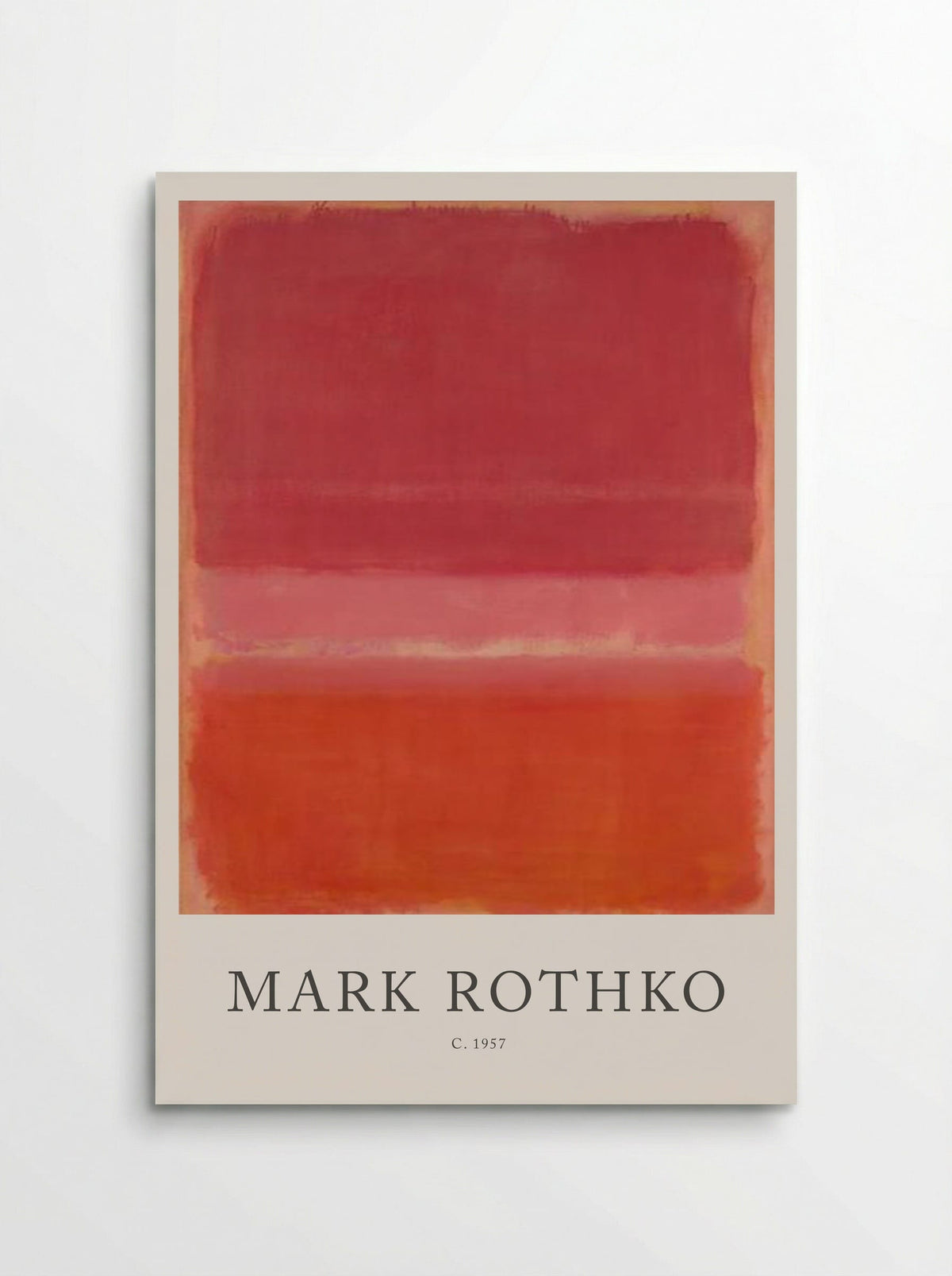 Untitled (Three Rectangles, Shades of Red) - Mark Rothko - Poster