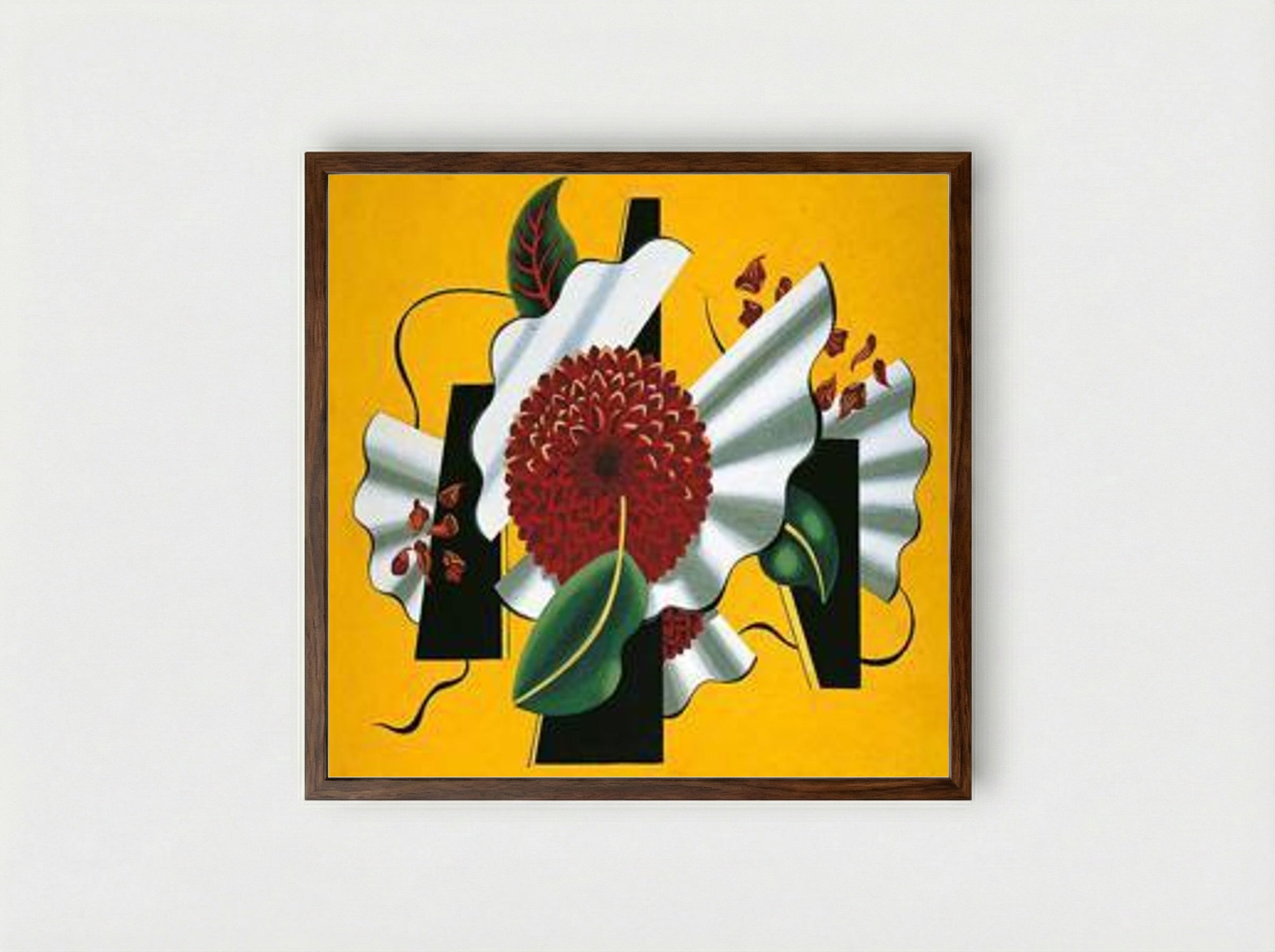 Dahlia - Edward Wadsworth - Framed Print Dark Wood