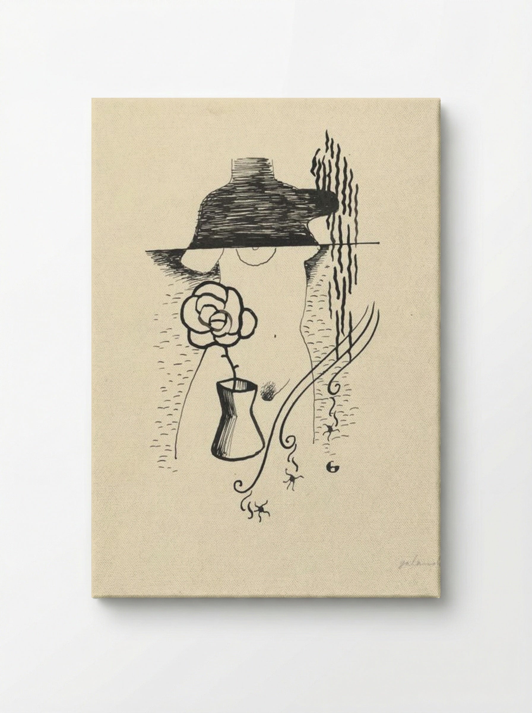 Woman and Flower - Mikuláš Galanda - Canvas