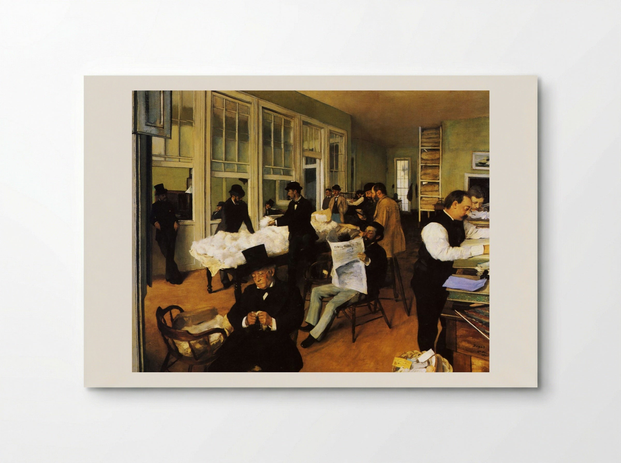 A Cotton Office in New Orleans - Edgar Degas - Poster