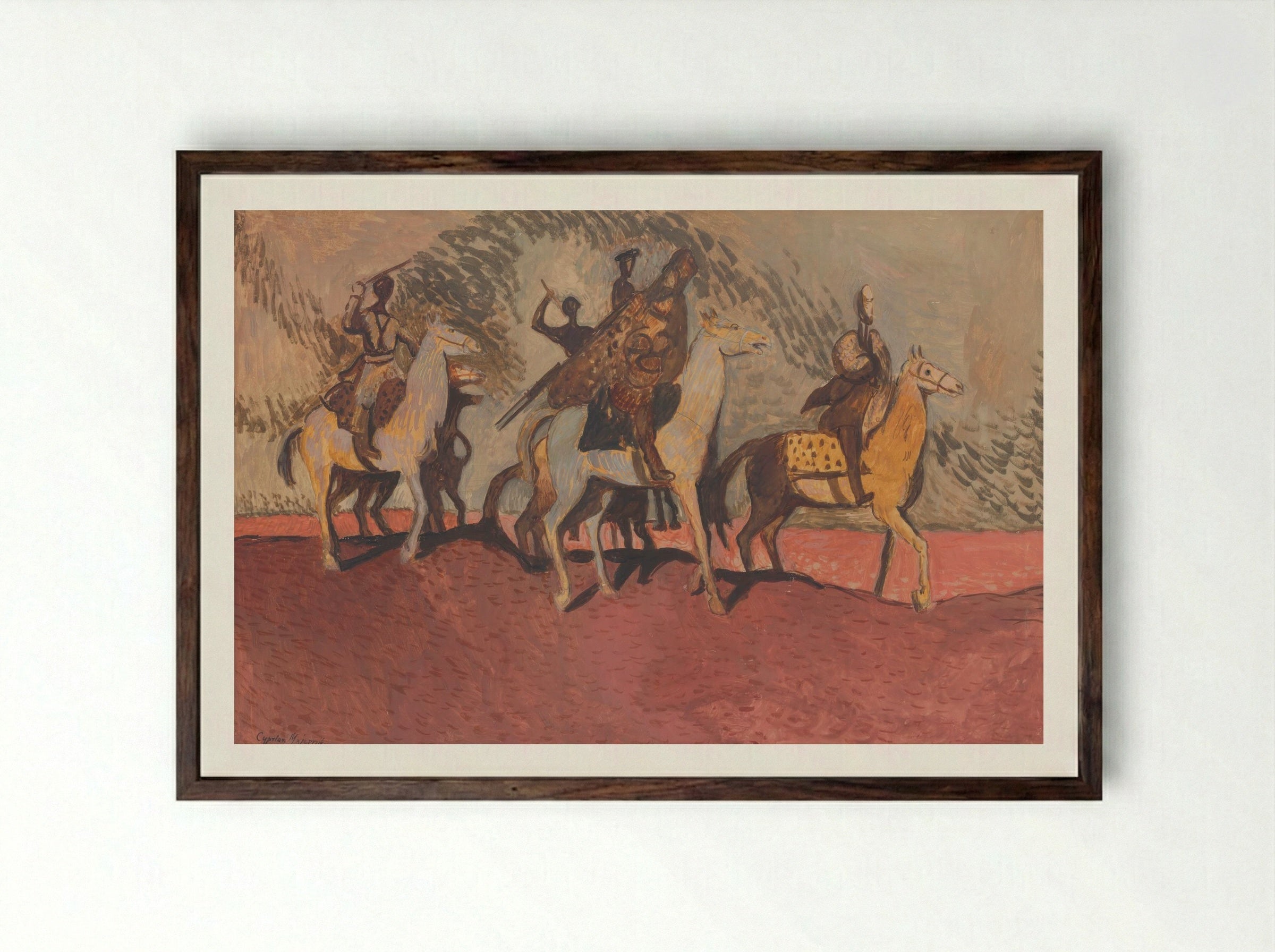 Pink Sand - Cyprián Majerník - Framed Print Dark Wood