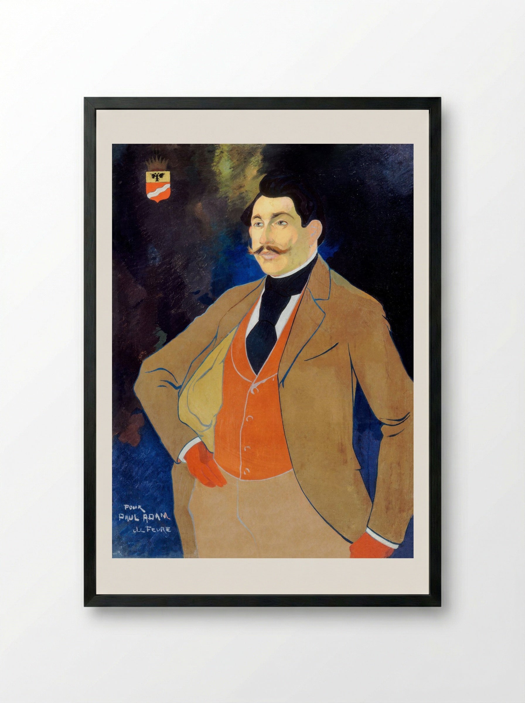 Portrait of Paul Adam - Georges de Feure - Framed Print Black