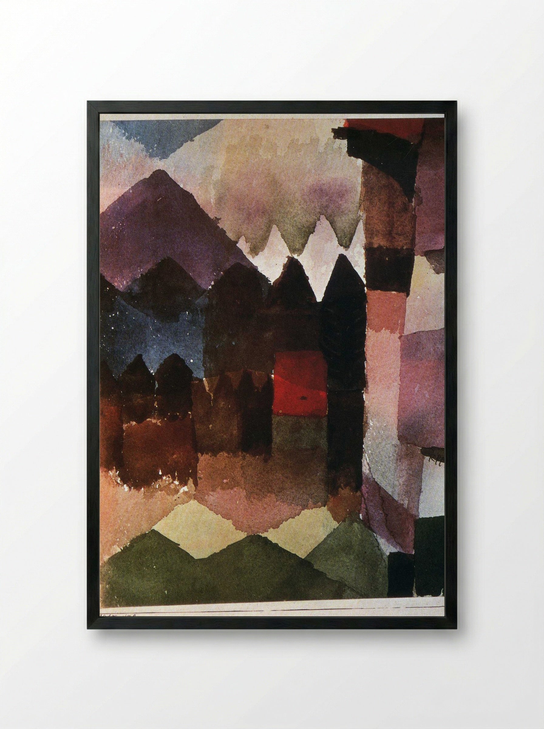 Foehn Wind in Marc's Garden - Paul Klee - Framed Print Black
