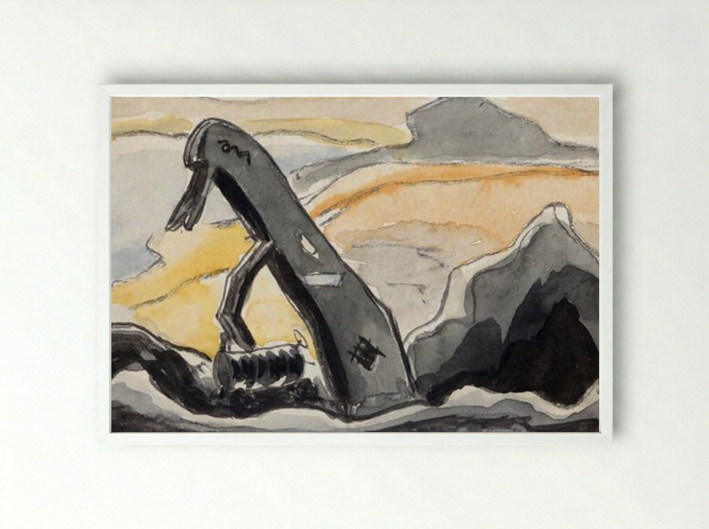 Steam Shovel, Port Washington - Arthur Dove - Framed Print White