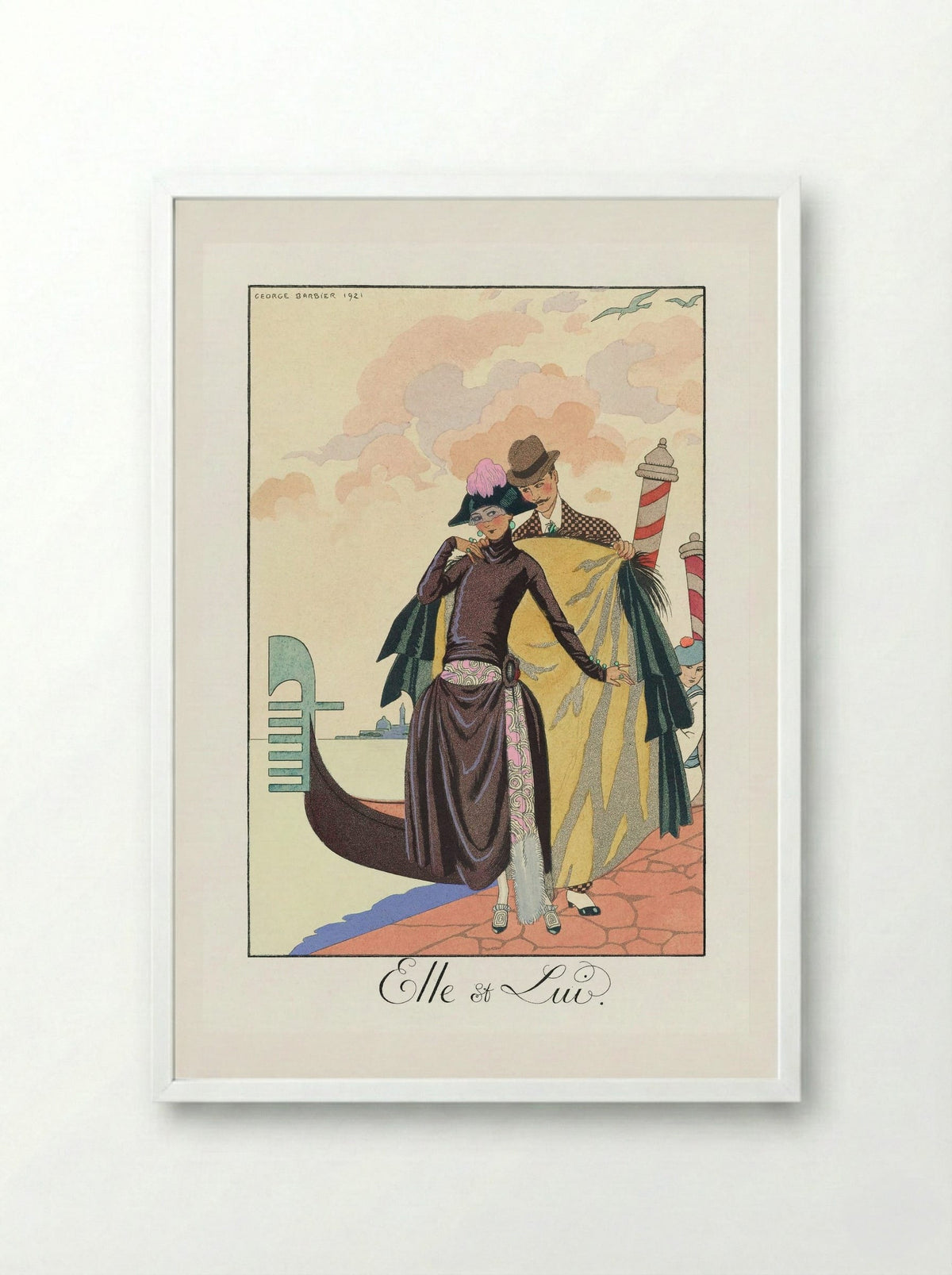 Elle et Lui - George Barbier - Framed Print White