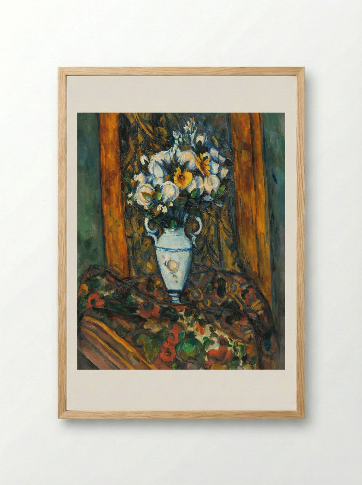 Vase of Flowers - Paul Cézanne - Framed Print Wood