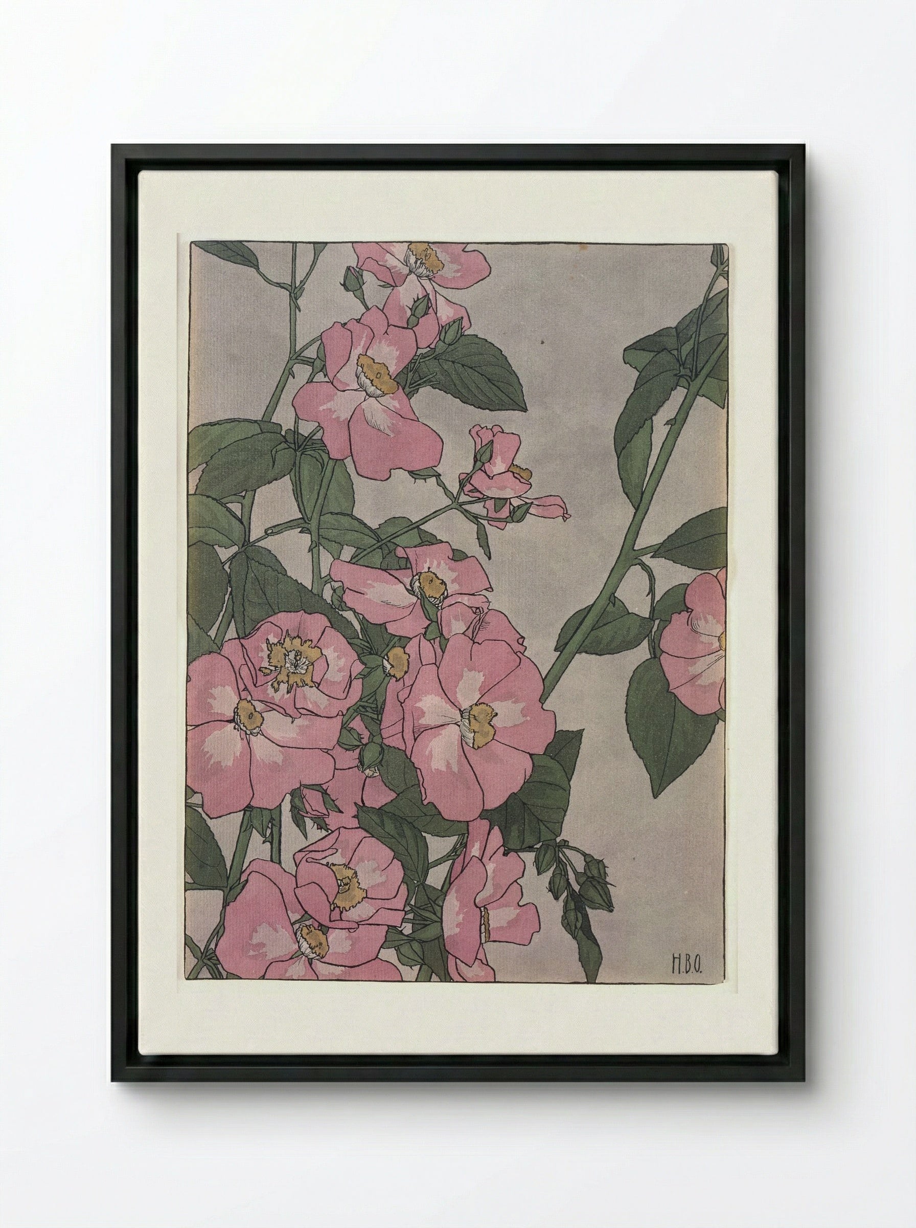 Prairie Rose - Hannah Borger Overbeck - Framed Canvas Black