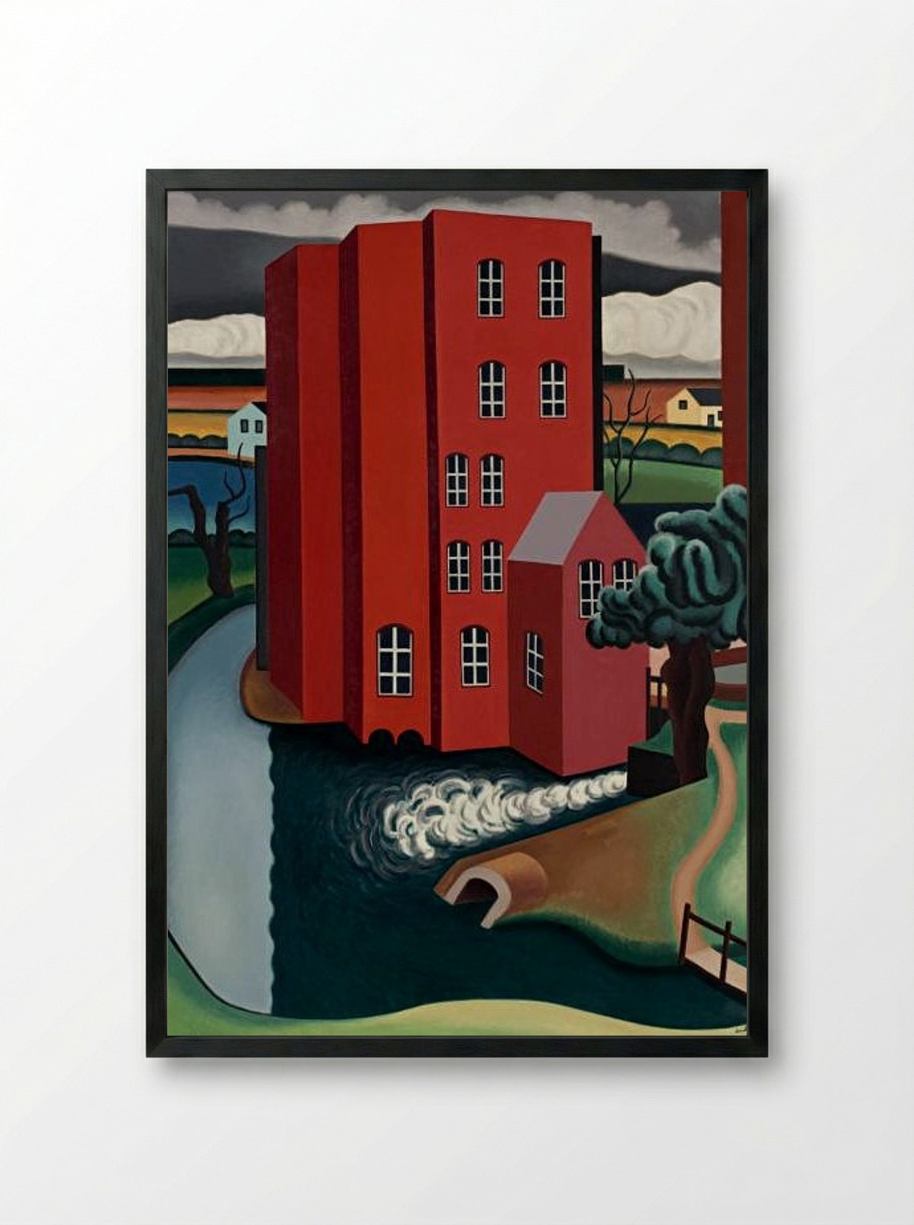 The Red House - Charles Demuth - Framed Print Black
