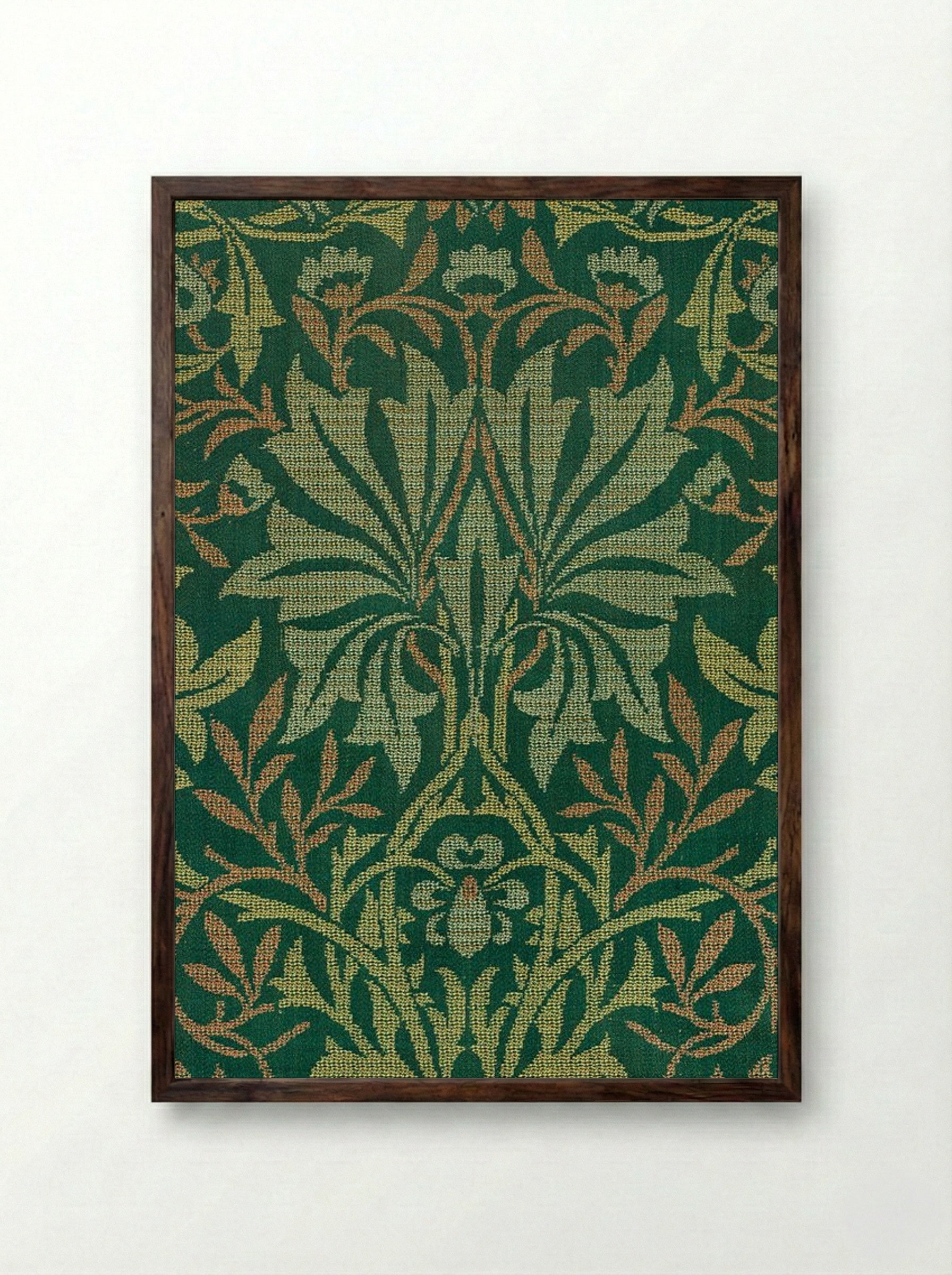 Flower Garden - William Morris - Framed Print Dark Wood