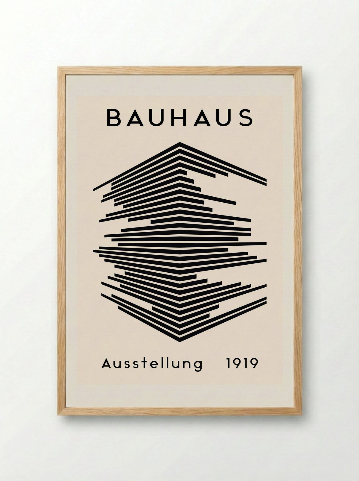Bauhaus Architectural Lines - Framed Print Wood