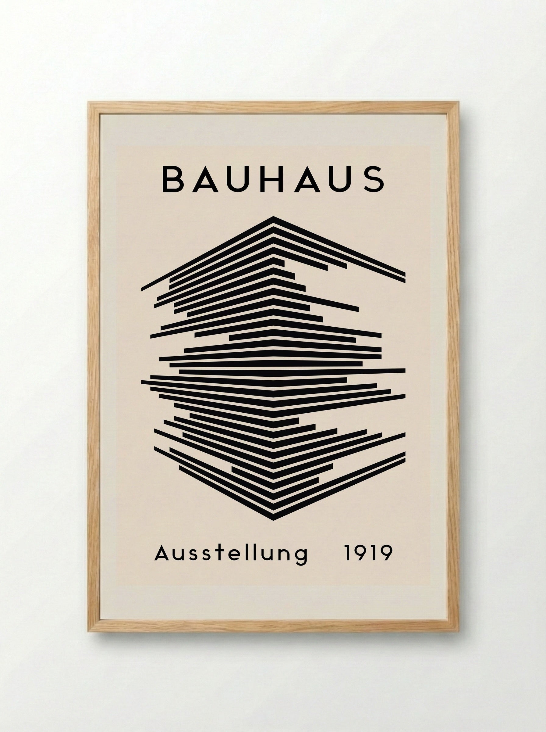 Bauhaus Architectural Lines - Framed Print Wood