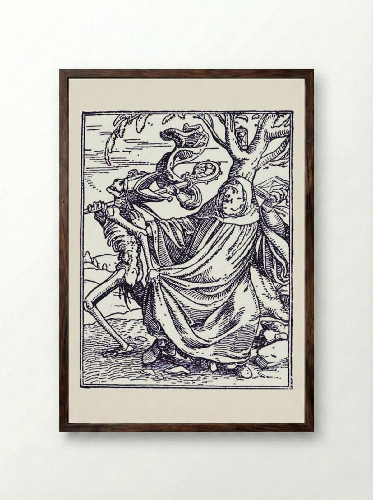 The Abbot - Hans Holbein the Younger - Framed Print Dark Wood