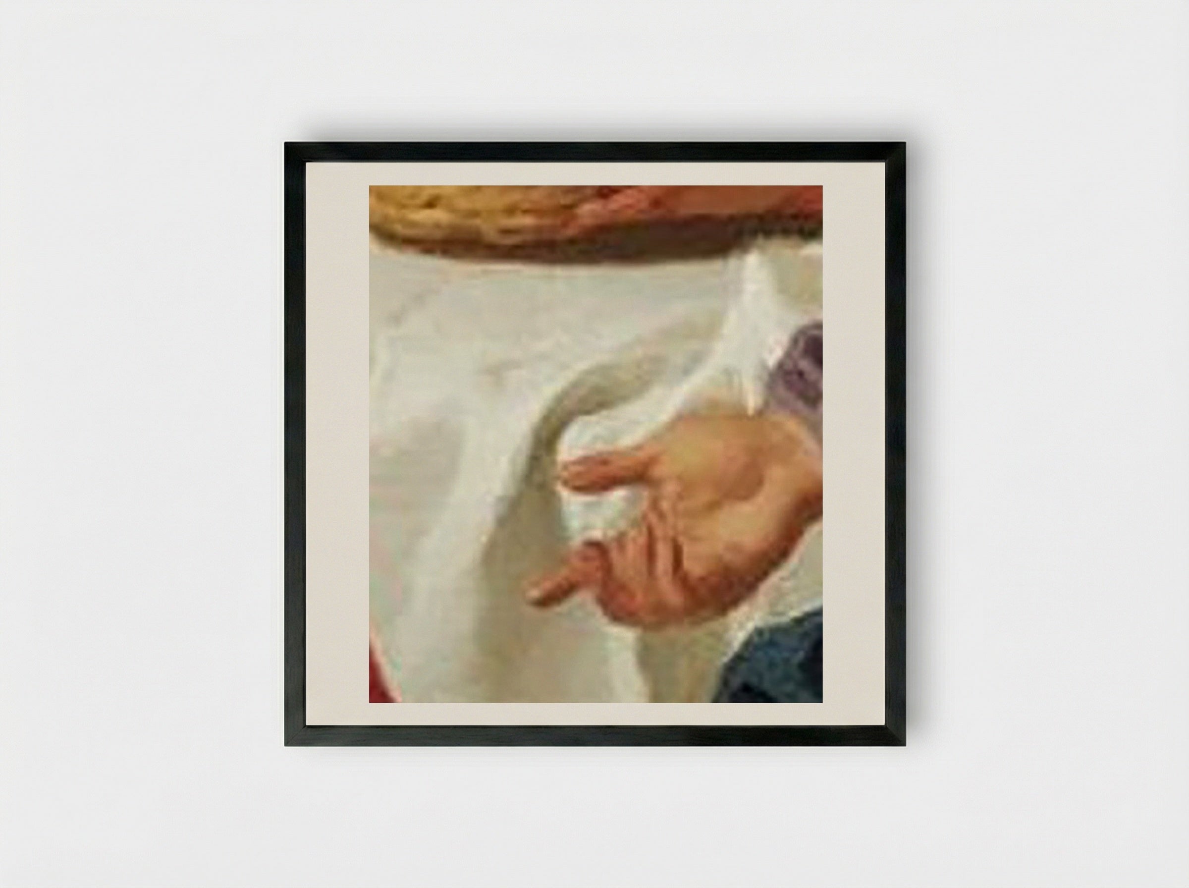 Christ in the House of Martha and Mary - Johannes Vermeer - Framed Print Black