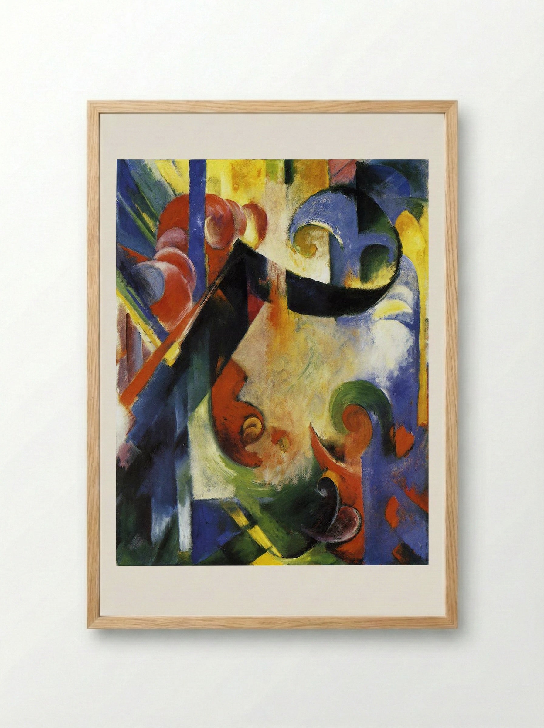 Broken Forms - Franz Marc - Framed Print Wood