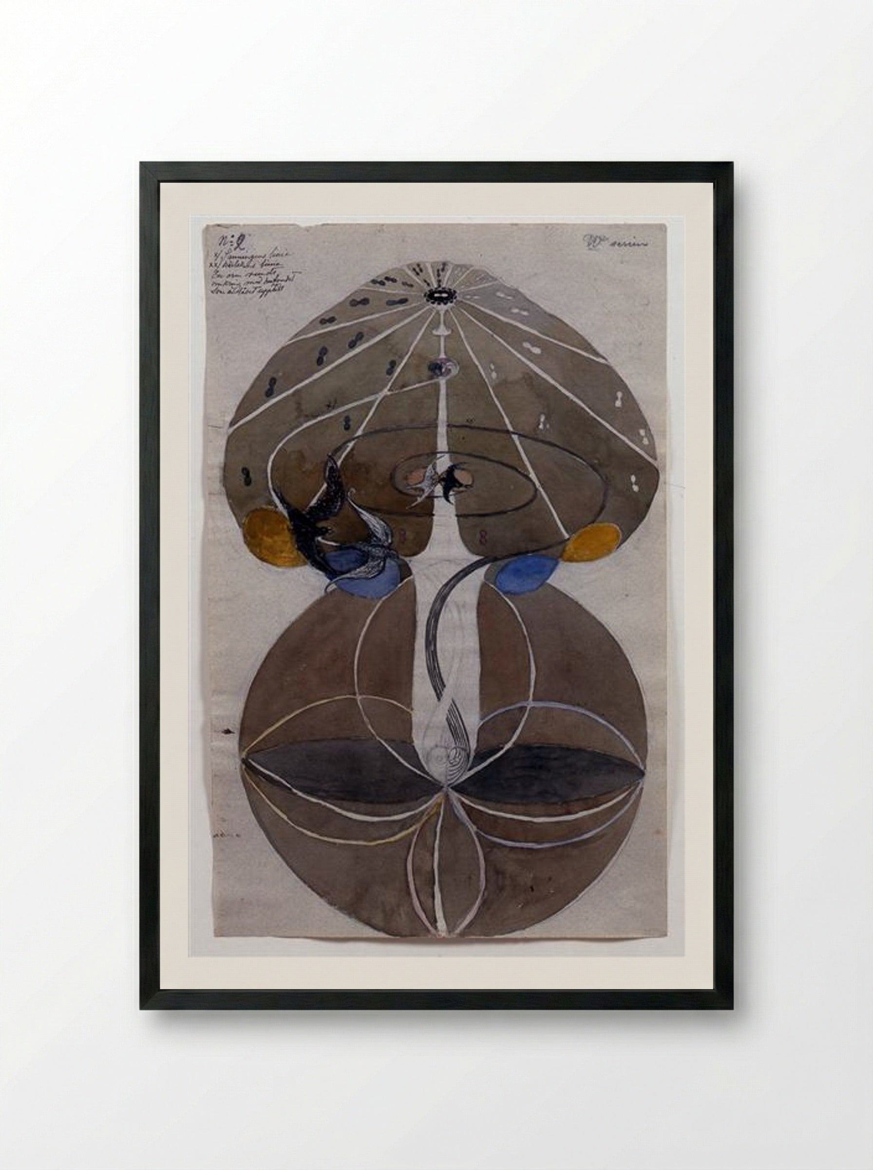 Tree of Knowledge No. 2, Series W - Hilma af Klint - Framed Print Black