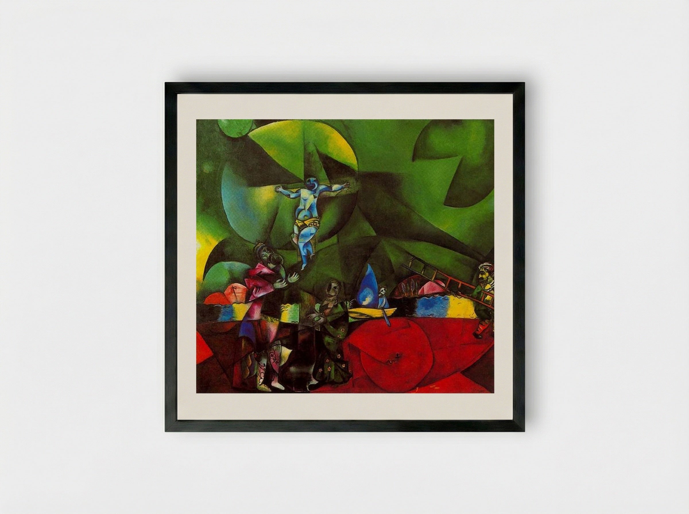 Golgotha - Marc Chagall - Framed Print Black