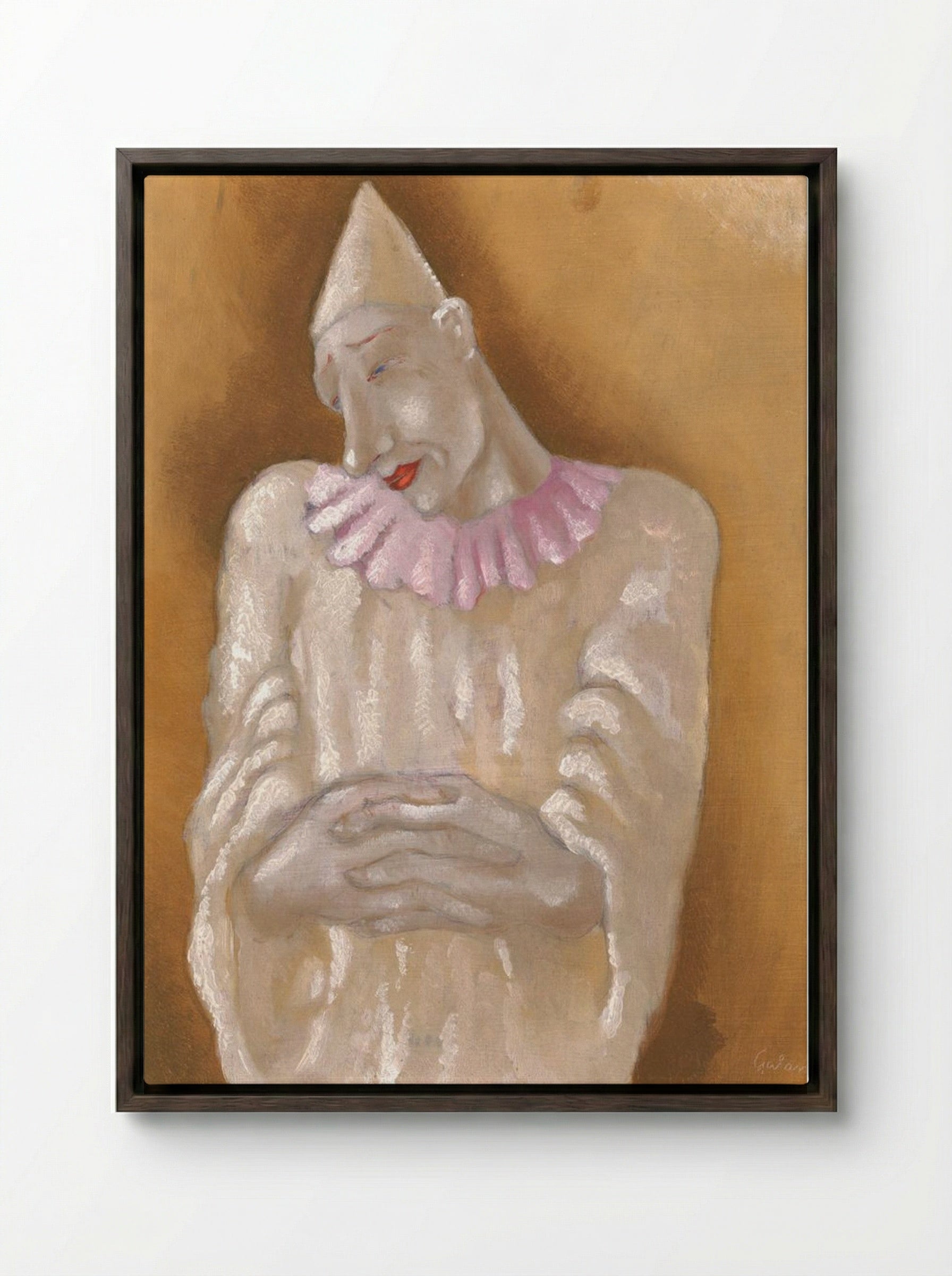 Clown - Mikuláš Galanda - Framed Canvas Dark Wood