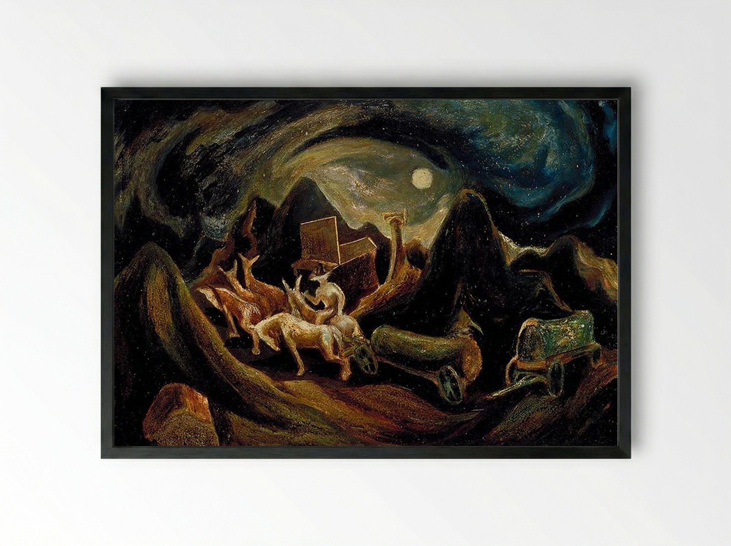 Going West - Jackson Pollock - Framed Print Black