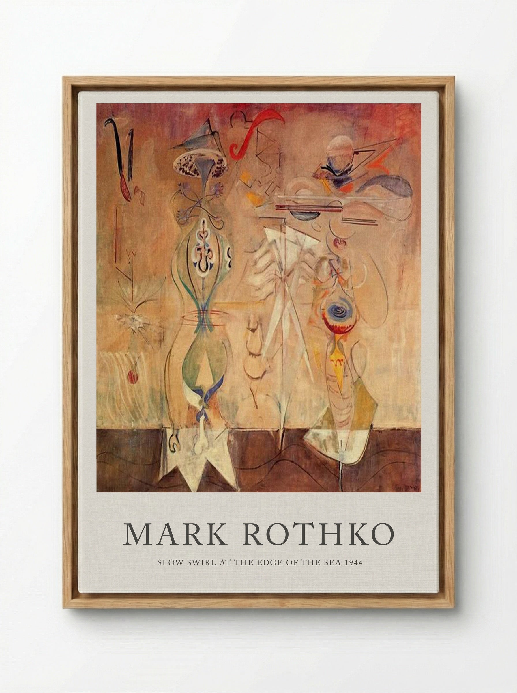Slow Swirl at the Edge of the Sea - Mark Rothko - Framed Canvas Wood