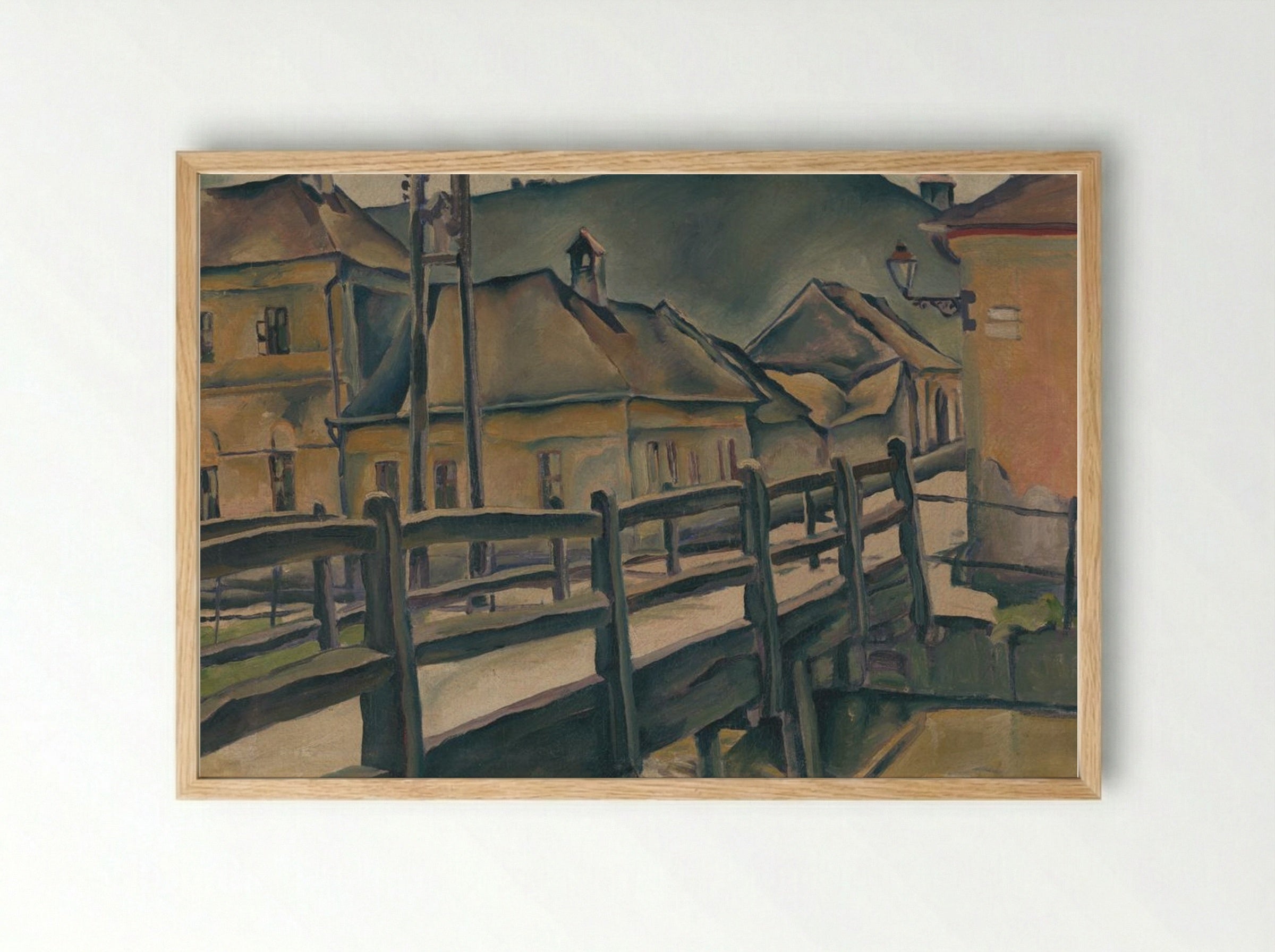 Garbiarska Street in Košice - Konštantín Bauer - Framed Print Wood