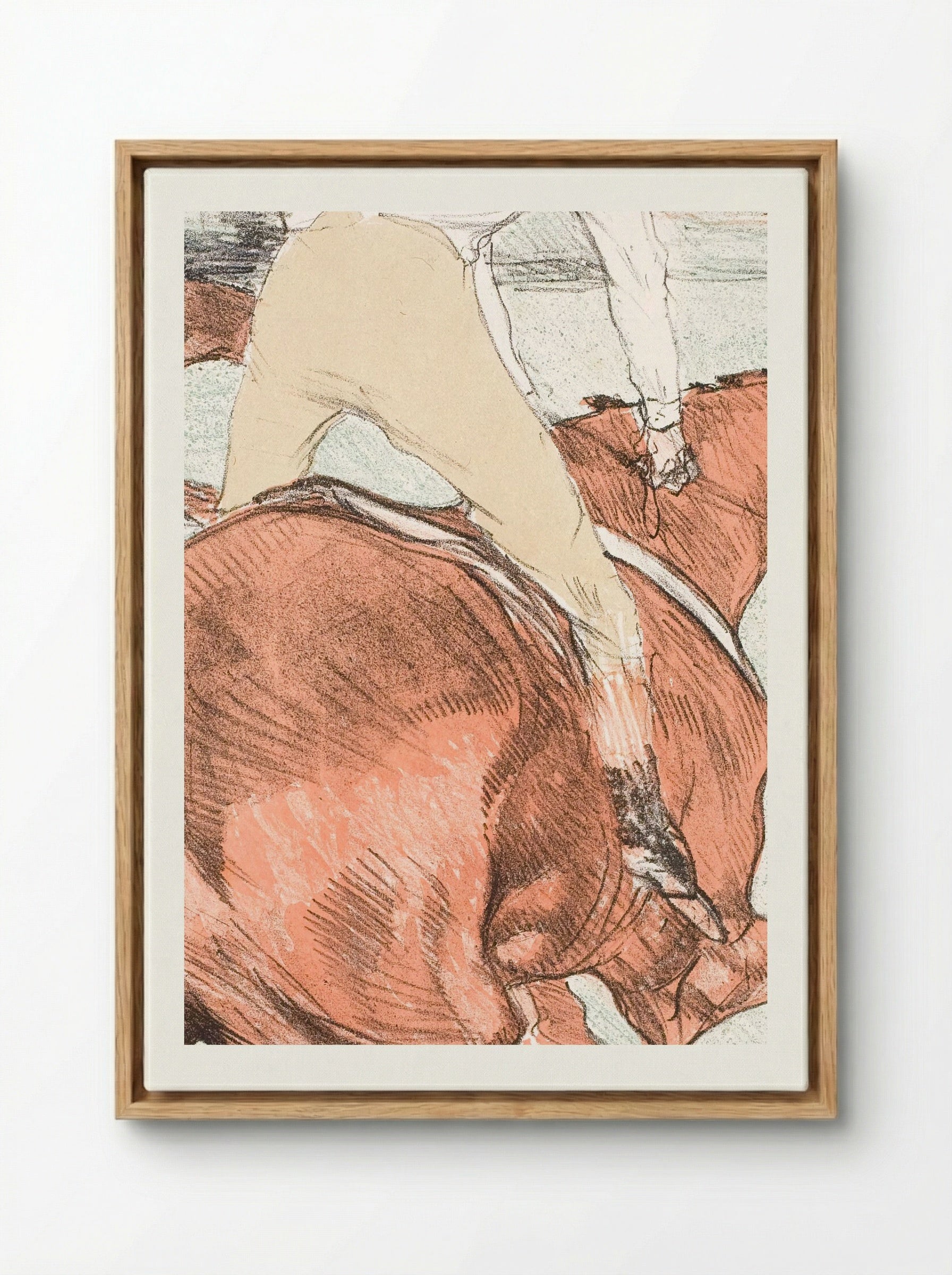 Le Jockey - Henri de Toulouse-Lautrec - Framed Canvas Wood