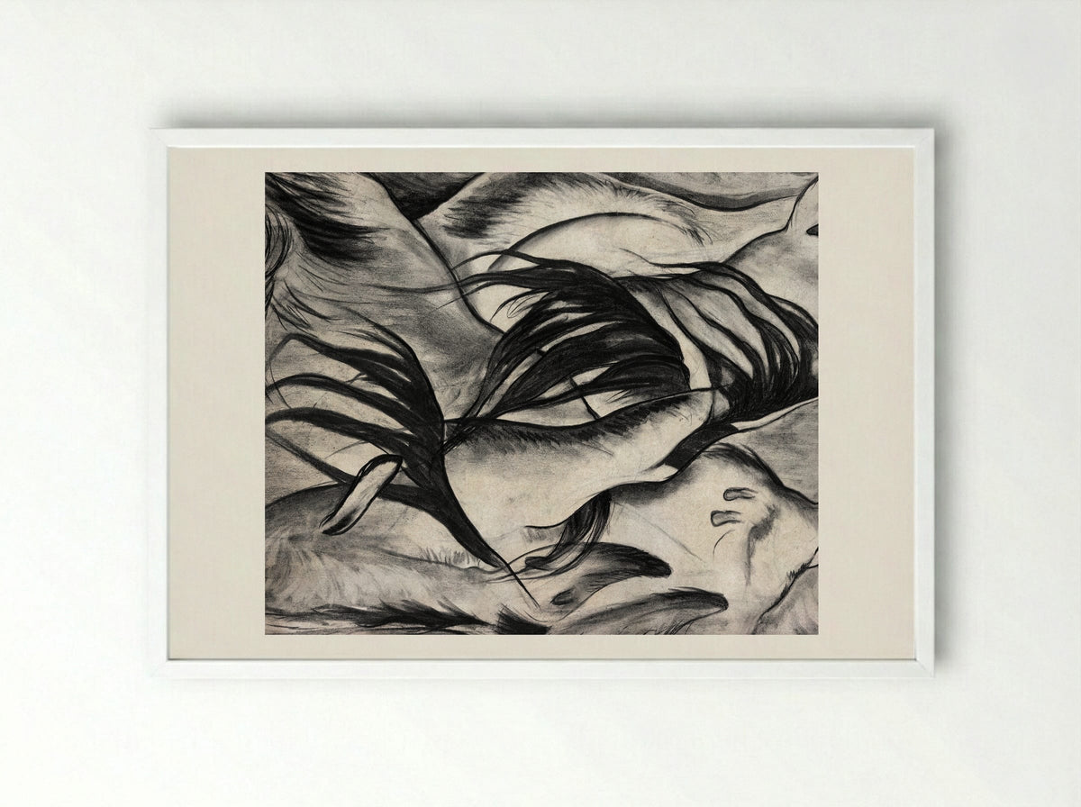 Goats - Arthur Dove - Framed Print White