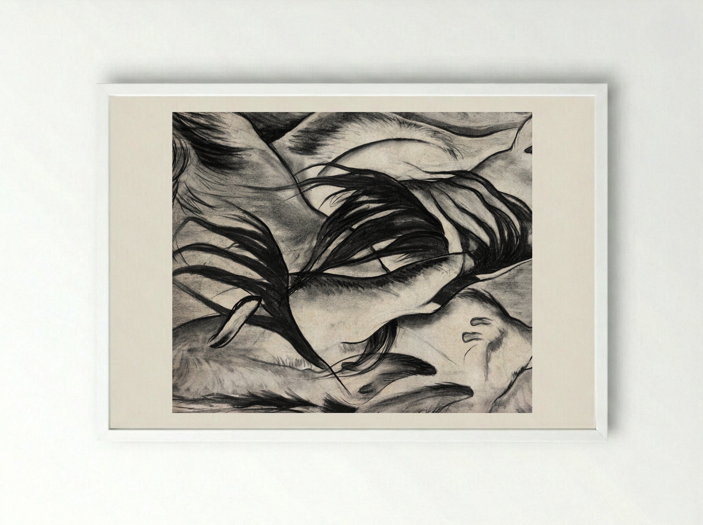 Goats - Arthur Dove - Framed Print White