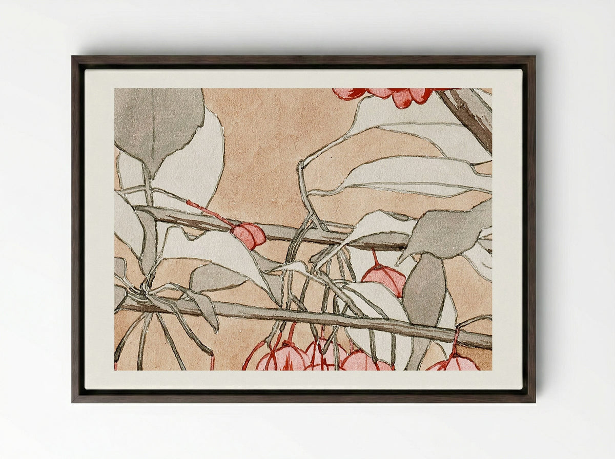 Burning Bush - Hannah Borger Overbeck - Framed Canvas Dark Wood