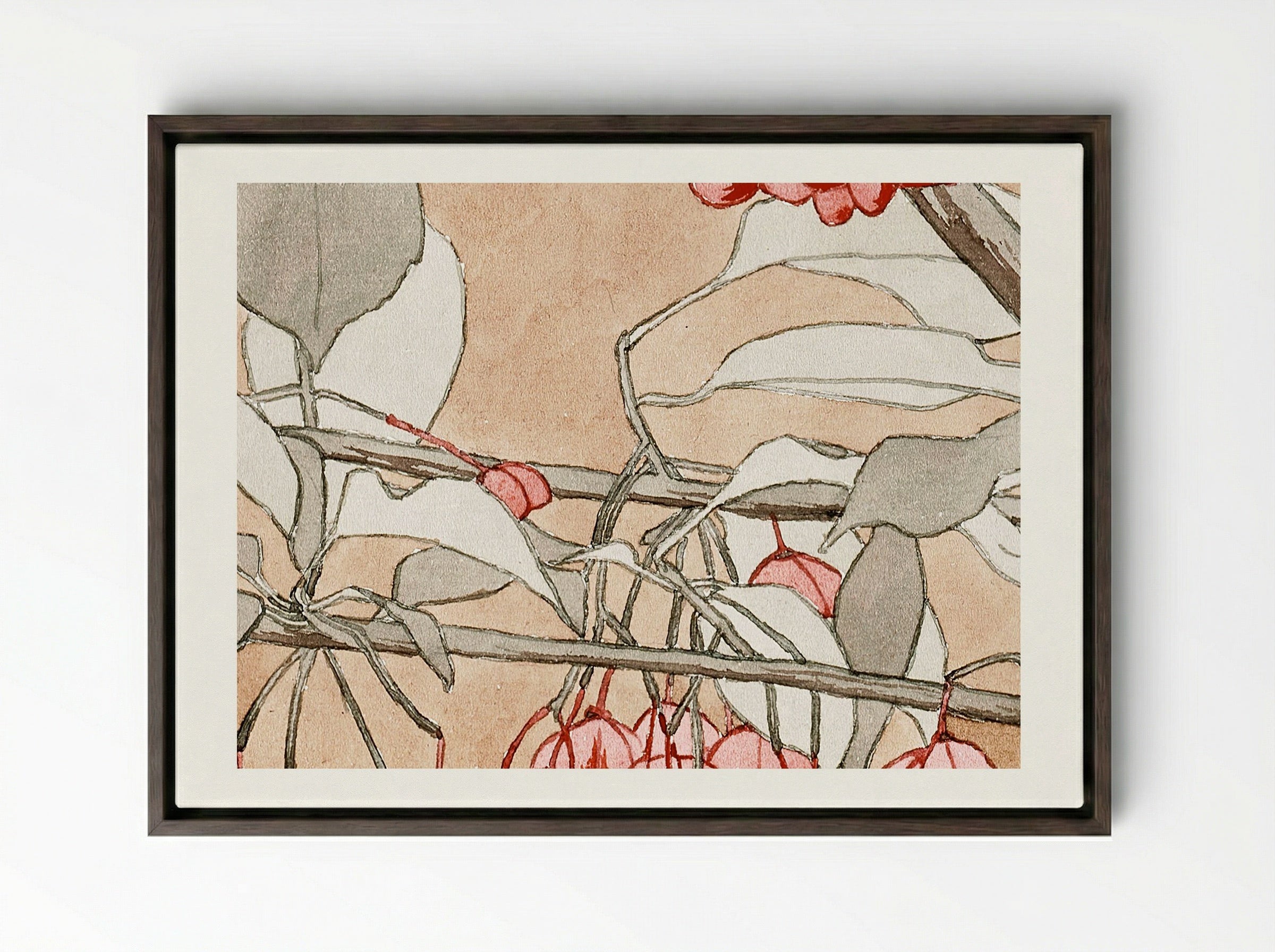 Burning Bush - Hannah Borger Overbeck - Framed Canvas Dark Wood