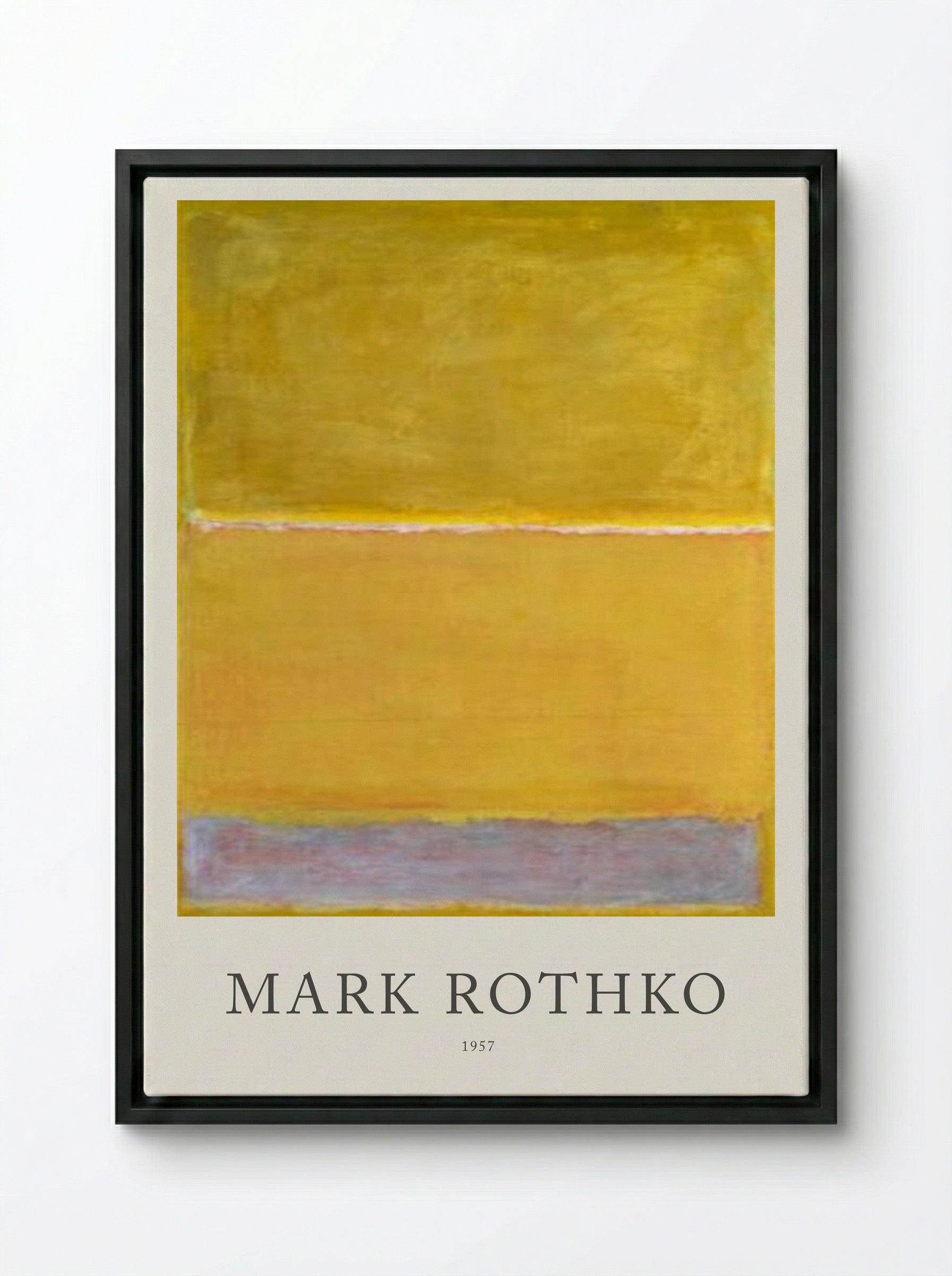 Untitled (Yellow, Pink, and Lavender) - Mark Rothko - Framed Canvas Black