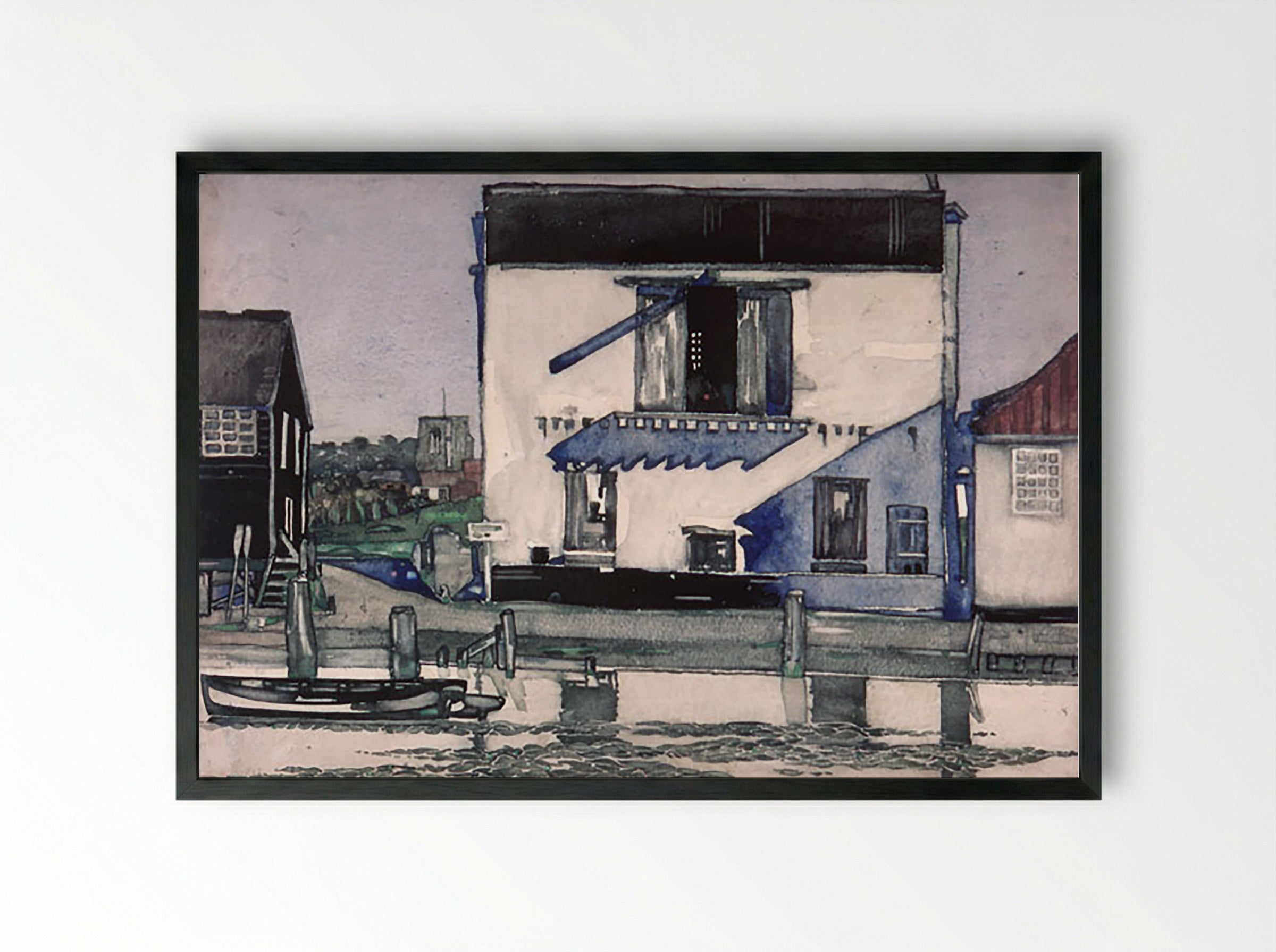 Venetian Palace, Blackshore on the Blyth - Fine Art Print - Framed Print Black