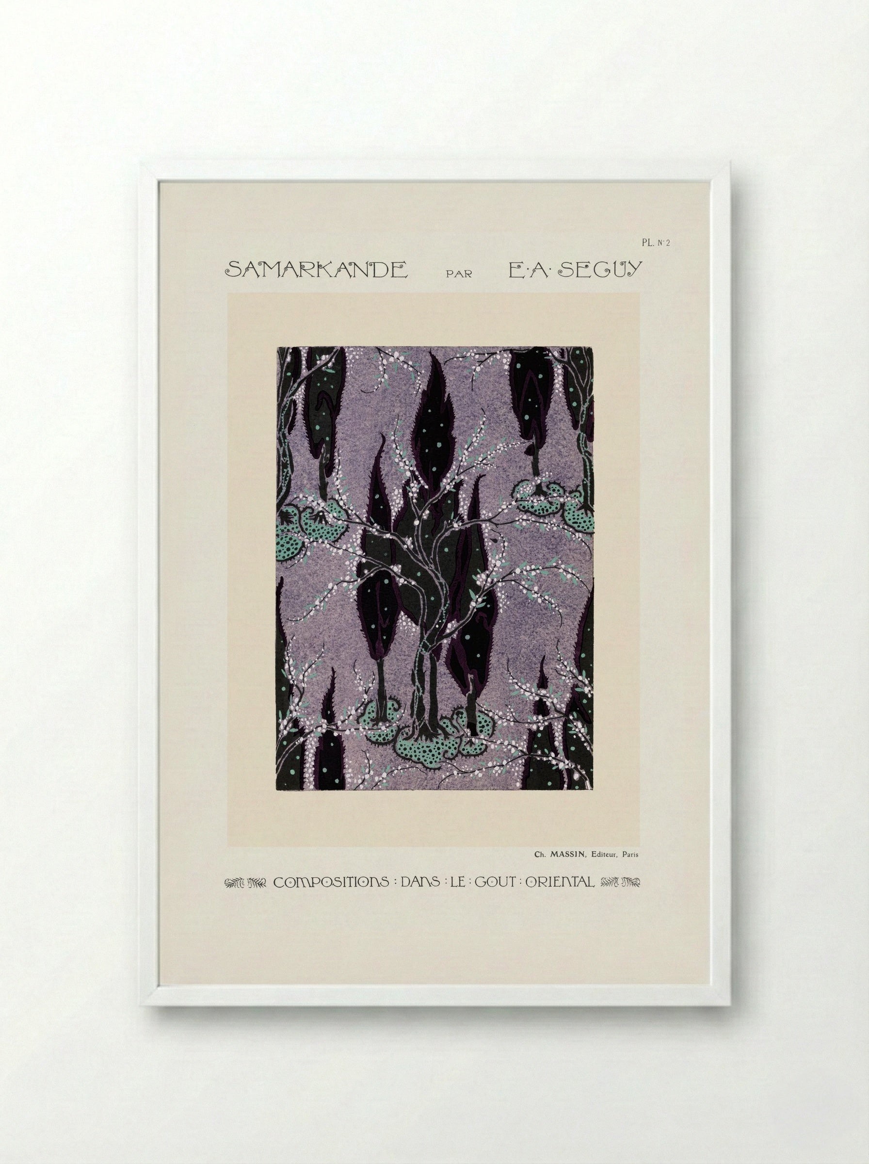 Samarkande, Plate No. 2 (Oriental Composition) - Émile-Allain Séguy - Framed Print White
