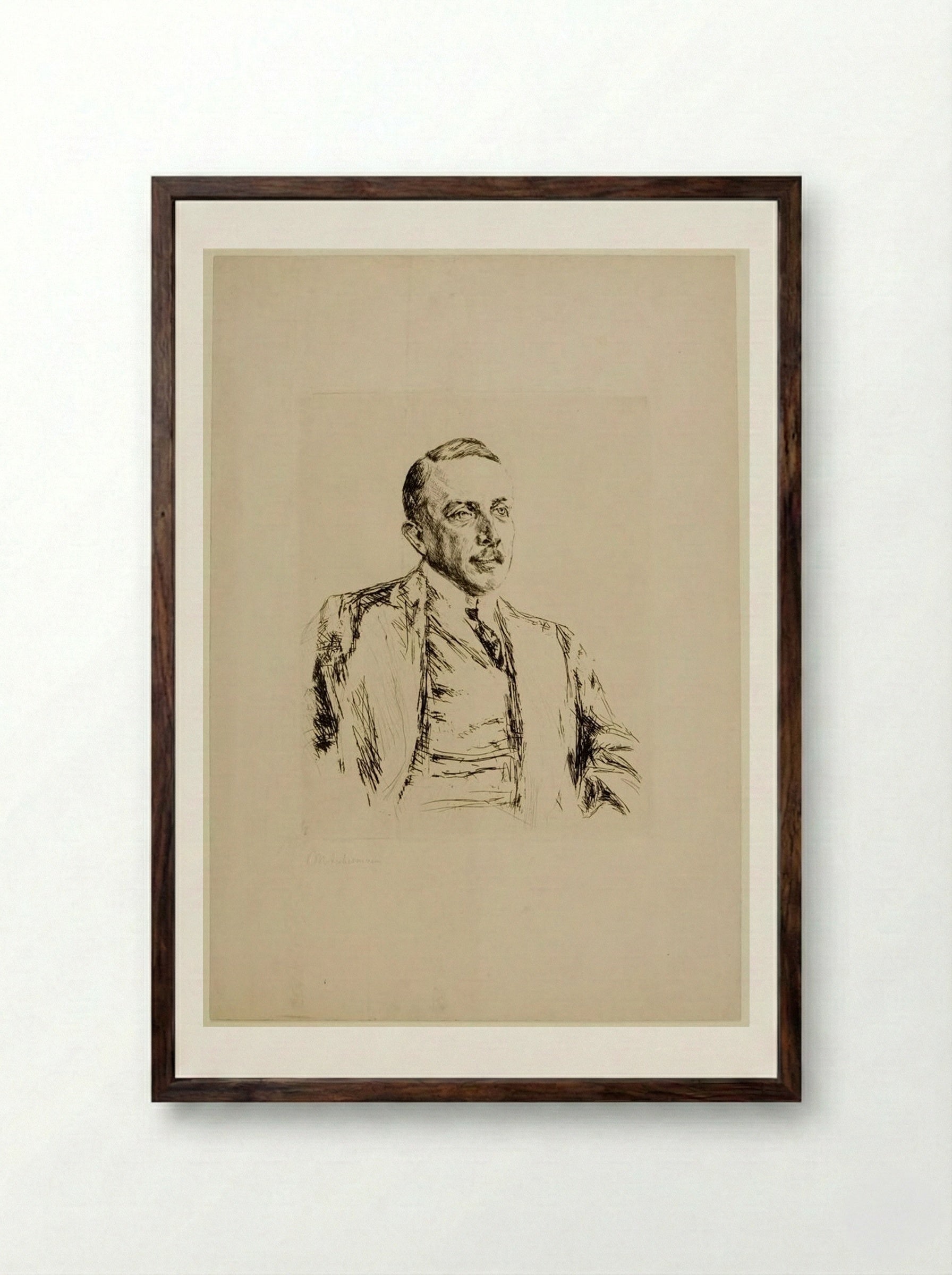 Richard von Kühlmann - Max Liebermann - Framed Print Dark Wood