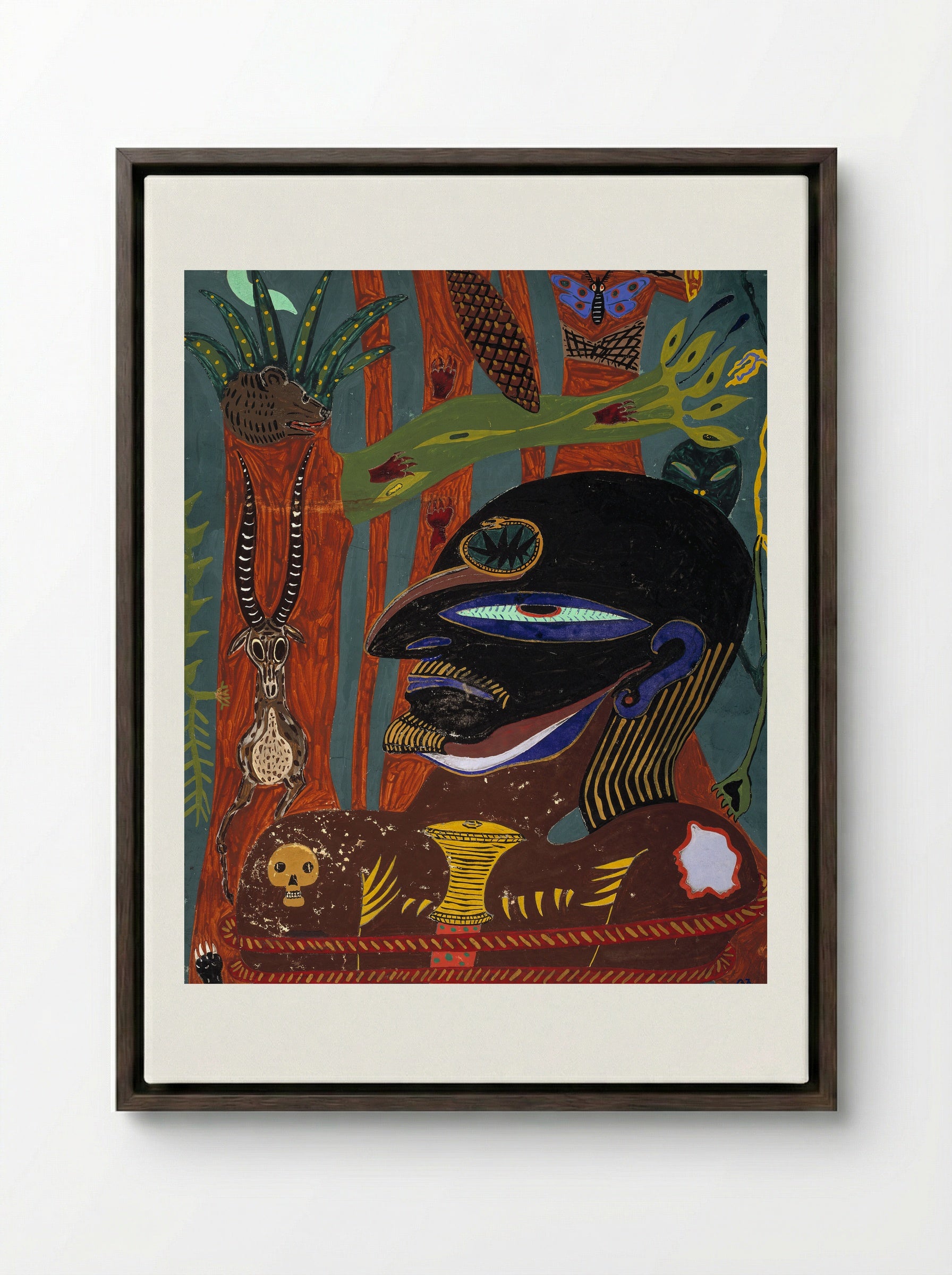 Eye of the Hunter - Edvard Petersen - Framed Canvas Dark Wood