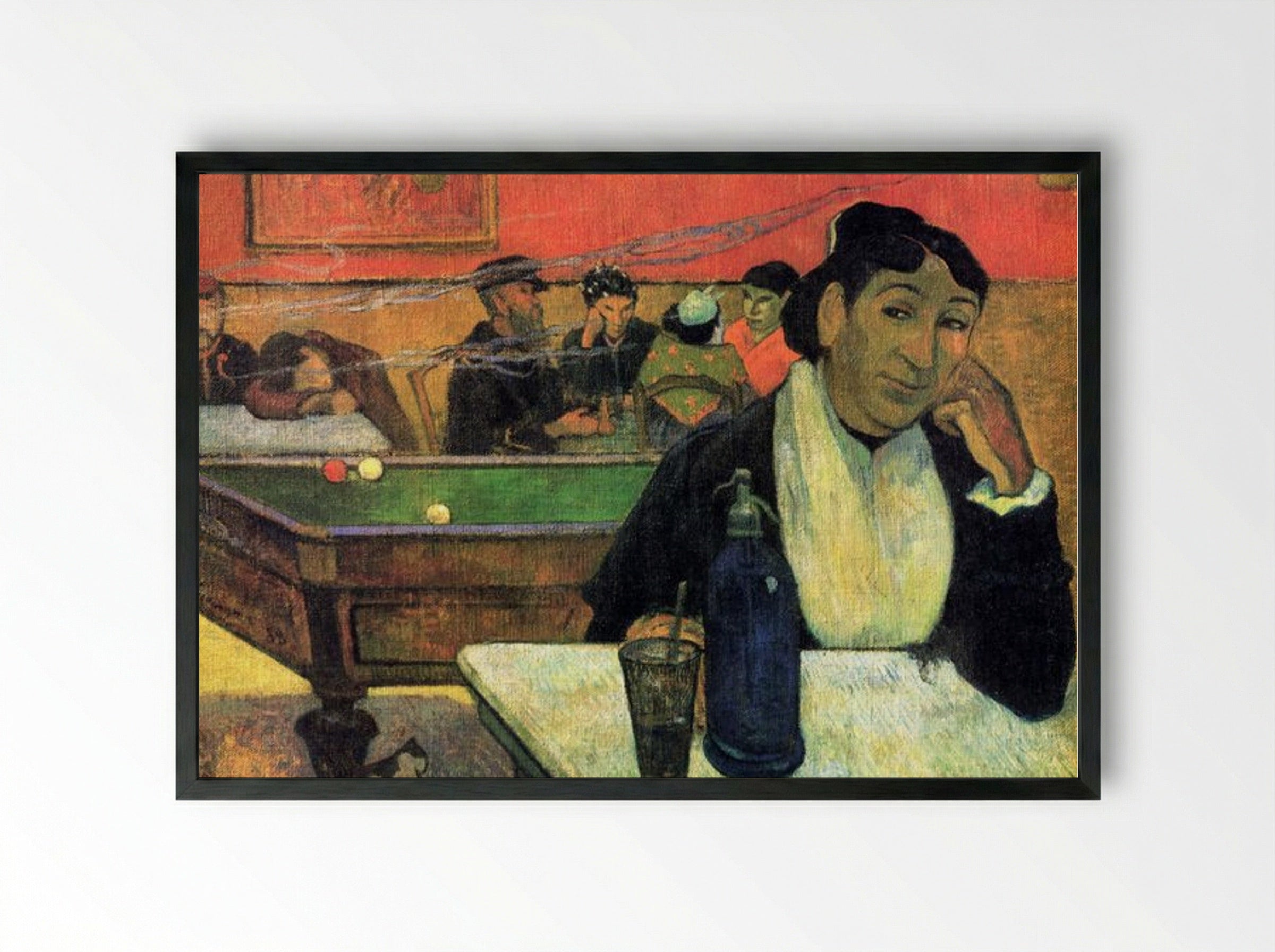 Night Café at Arles - Paul Gauguin - Framed Print Black