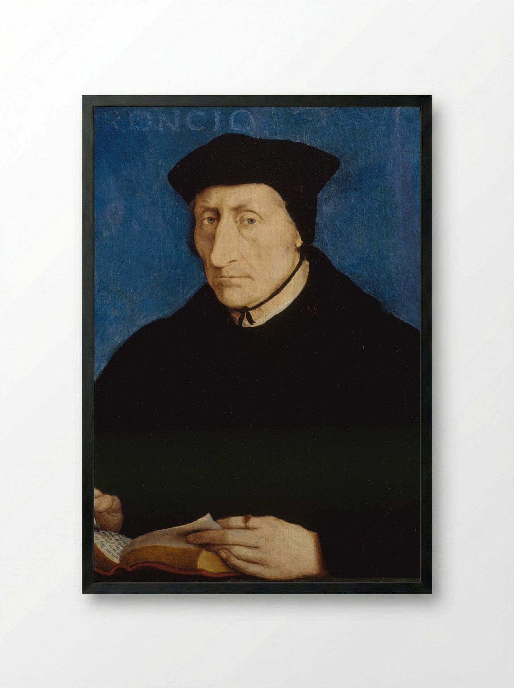 Guillaume Budé - Jean Clouet - Framed Print Black