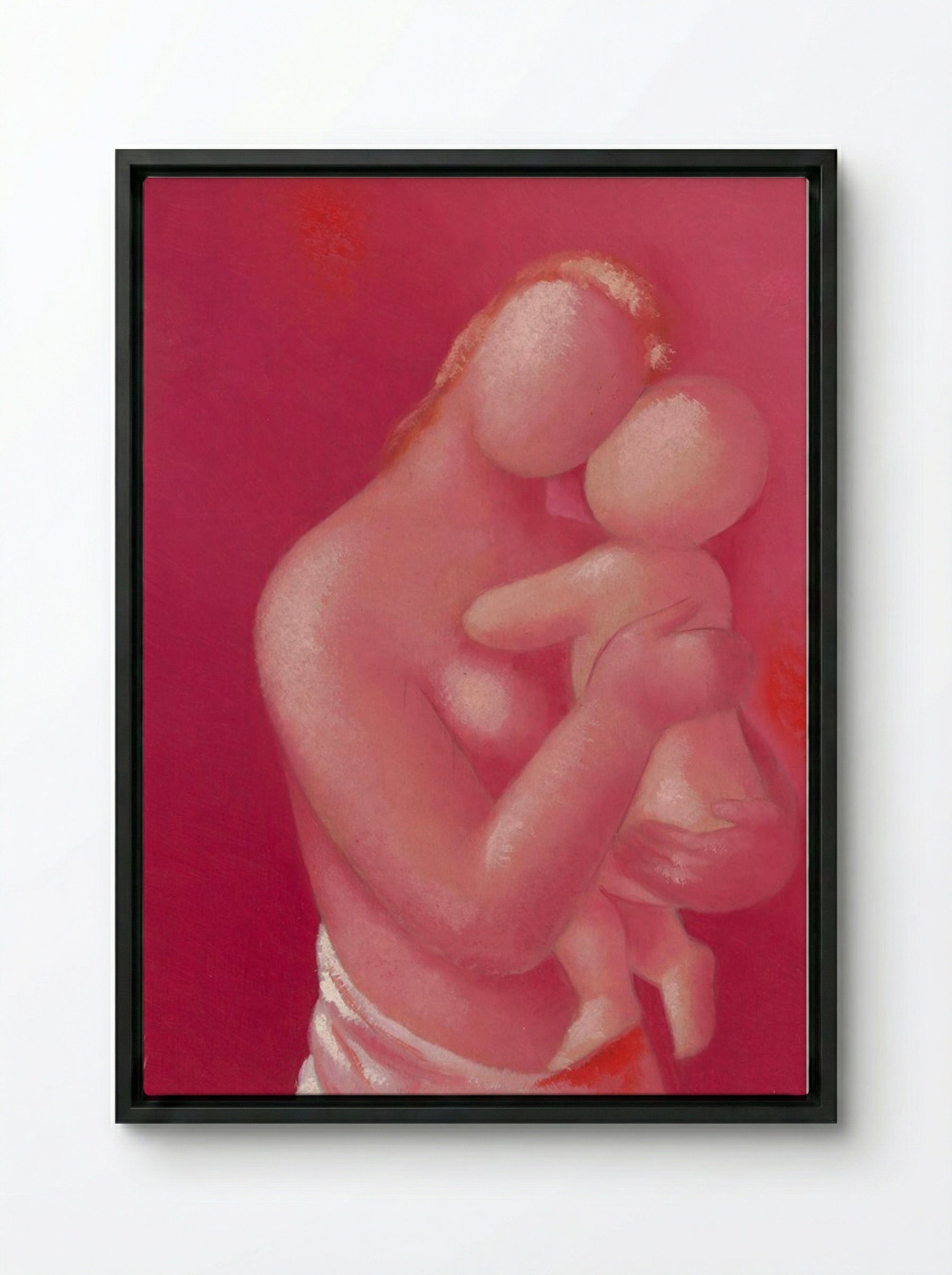 Mother and Child - Mikuláš Galanda - Framed Canvas Black