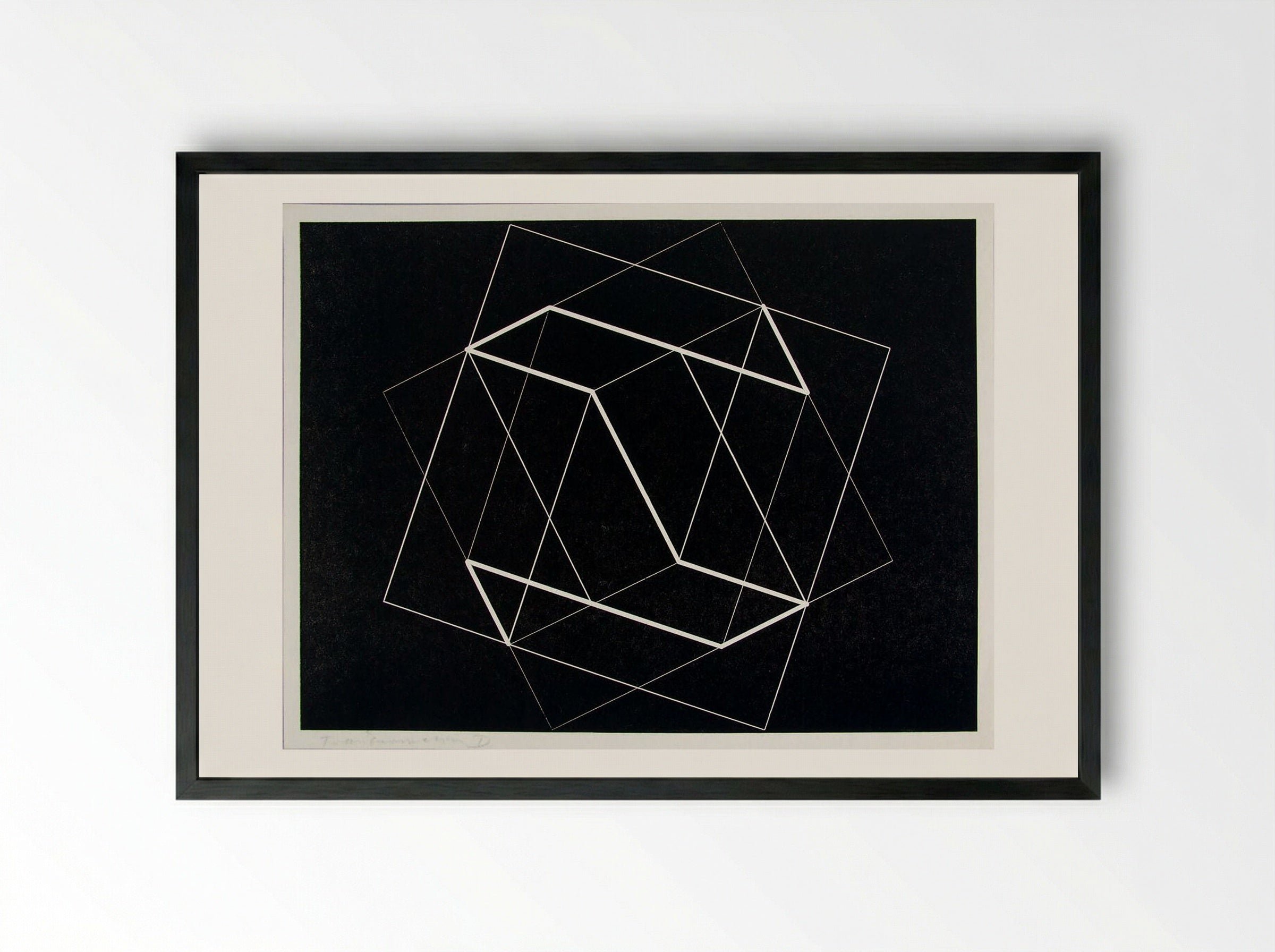 Transformation D - Josef Albers - Framed Print Black