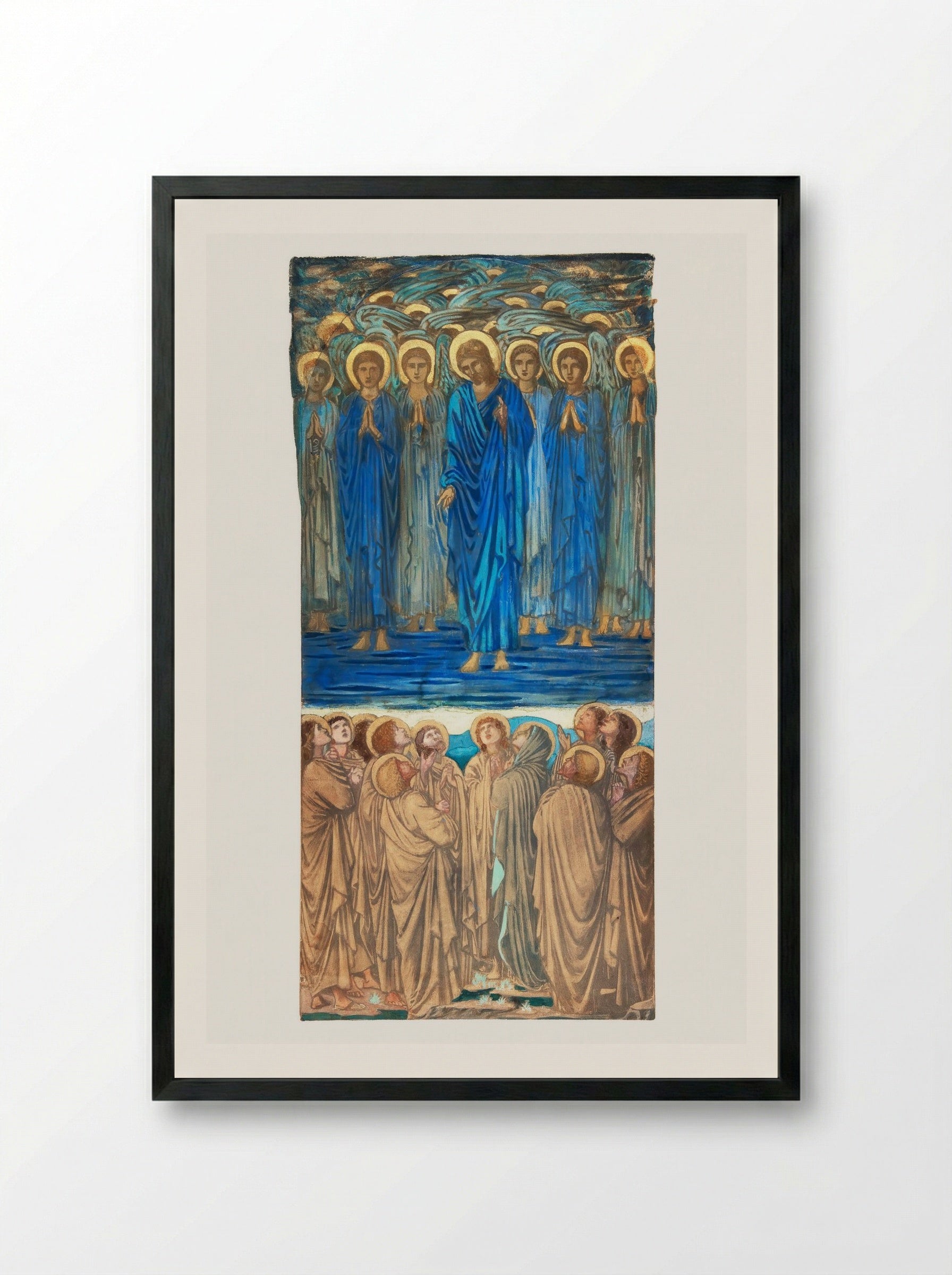 Study for 'The Ascension of Christ' - Edward Burne-Jones - Framed Print Black