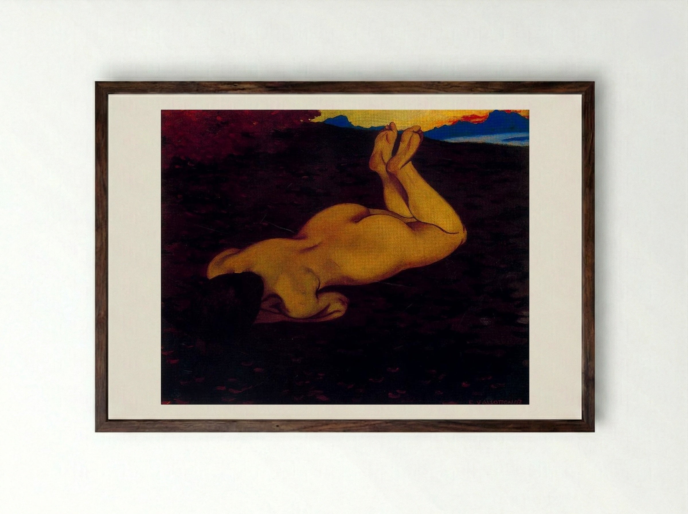 The Source - Félix Vallotton - Framed Print Dark Wood