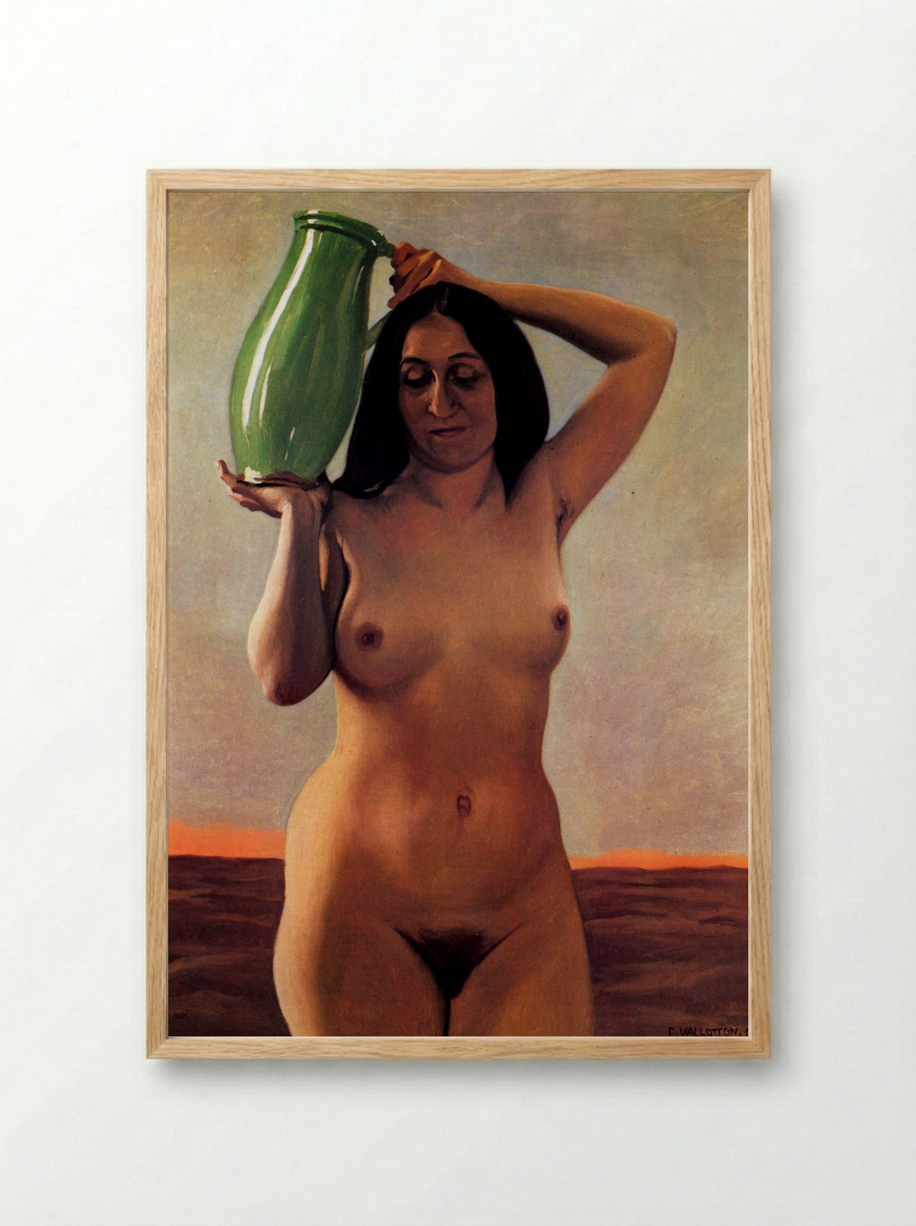 Woman with the Jug - Félix Vallotton - Framed Print Wood