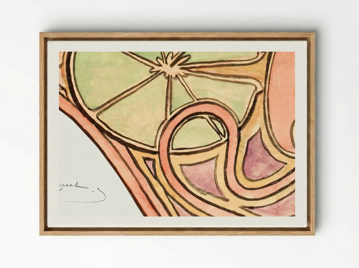 Decor of the Basin Rim of the Fouquet Boutique Fountain - Alphonse Mucha - Framed Canvas Wood