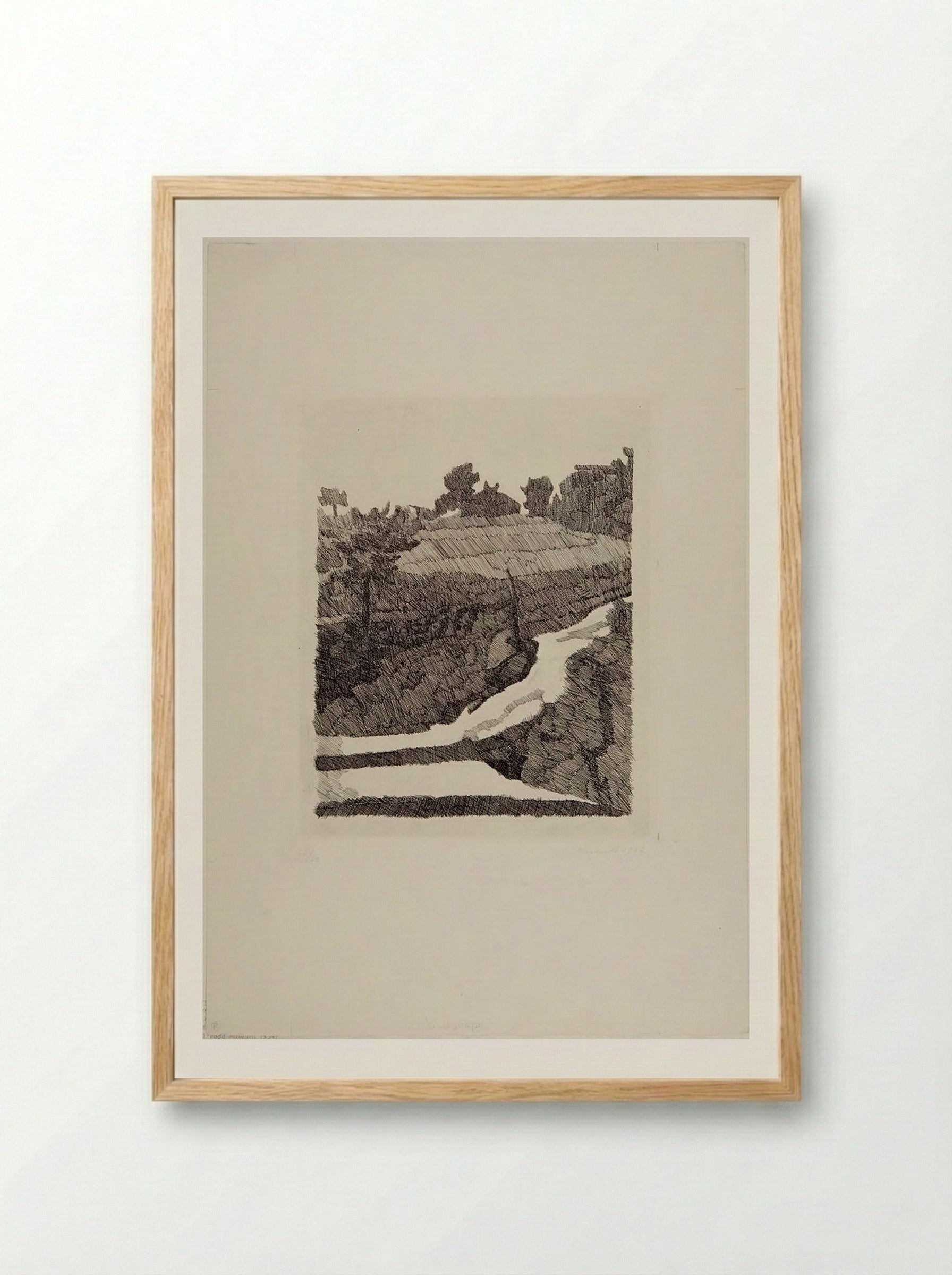 Landscape of Grizzana - Giorgio Morandi - Framed Print Wood