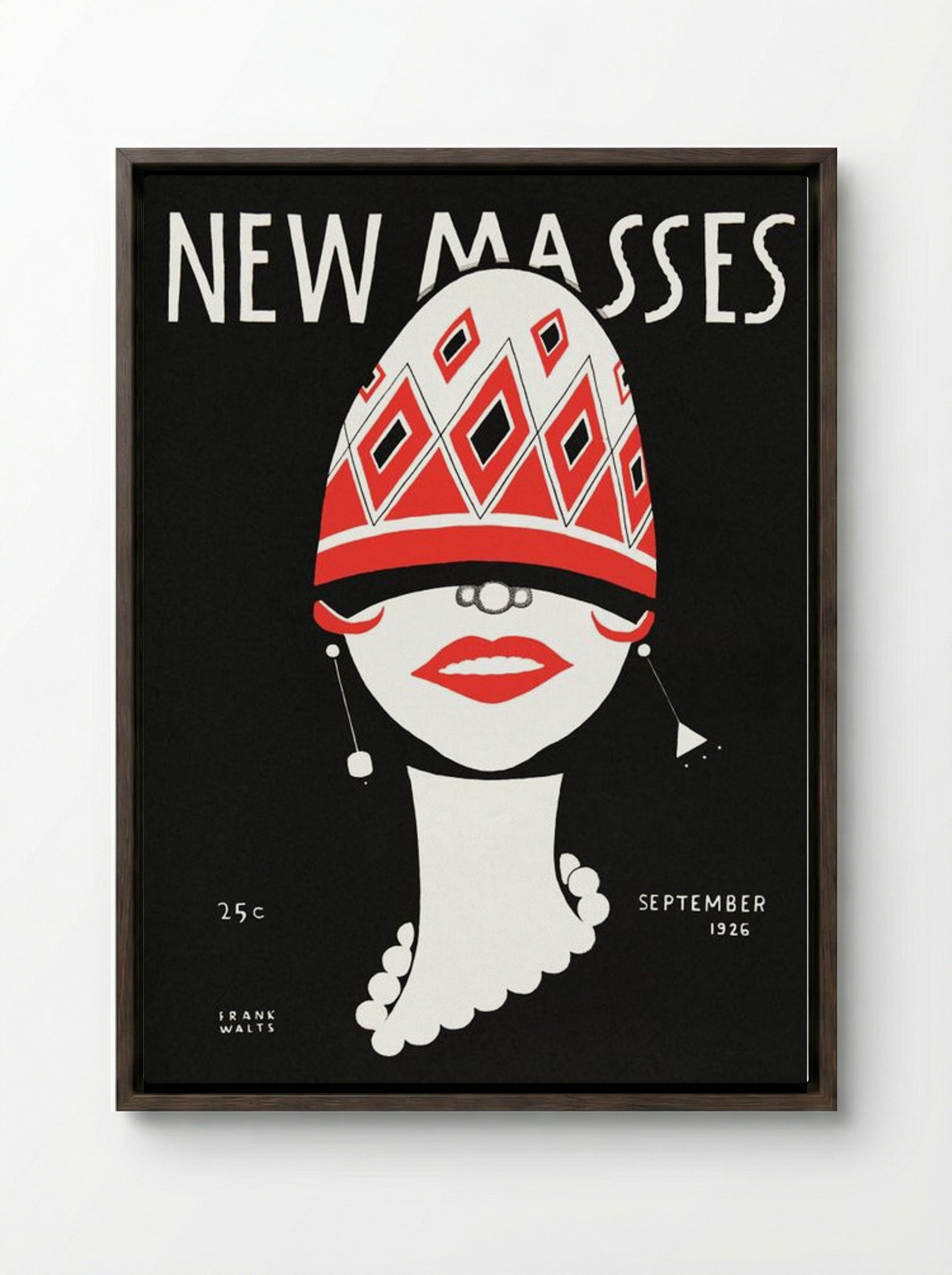 New Masses, September 1926 - Frank Walts - Framed Canvas Dark Wood