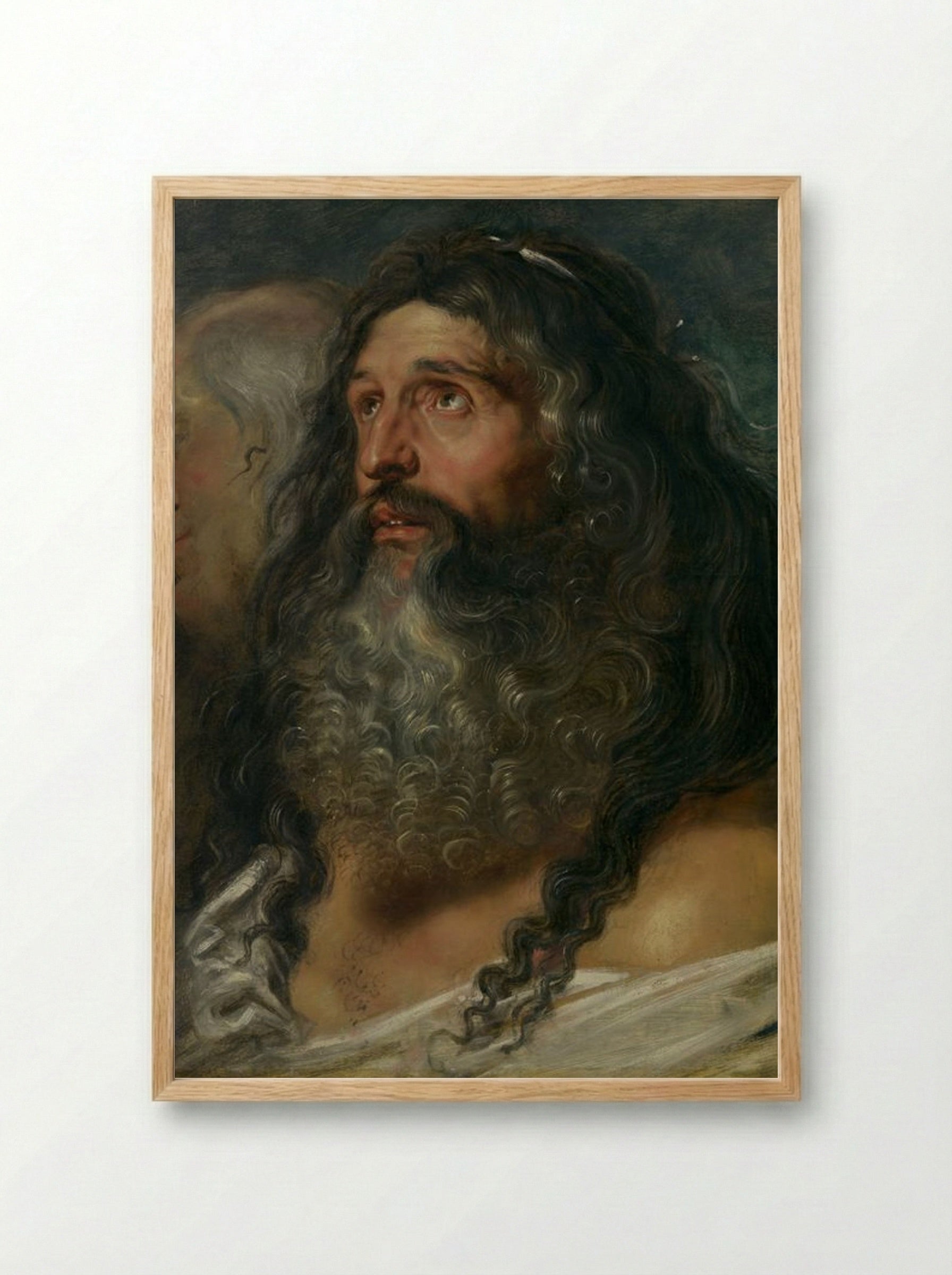 Study of Two Heads - Peter Paul Rubens - Framed Print Wood