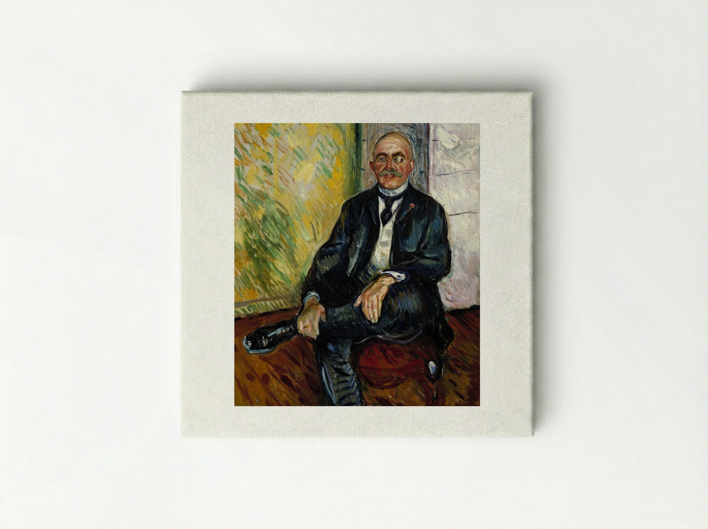 Portrait of Gustaf Schiefler - Edvard Munch - Canvas